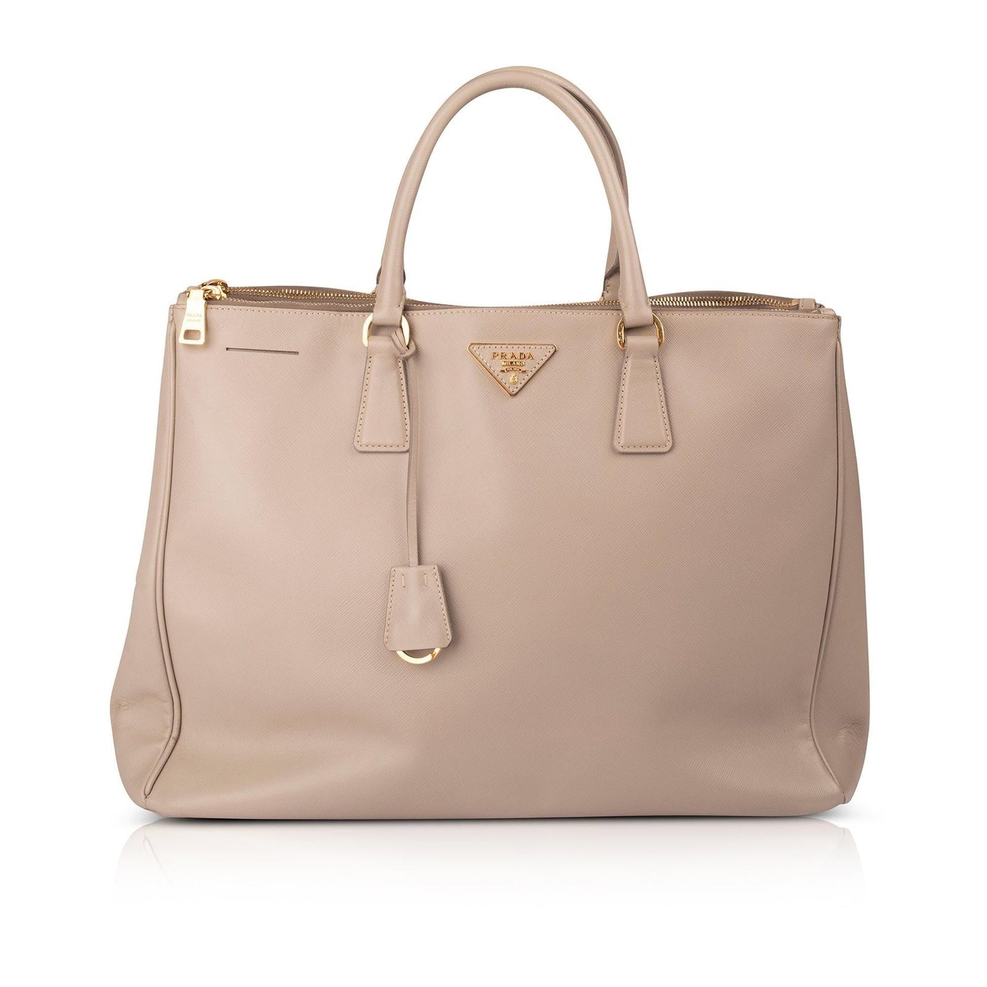 Prada Extra Large Saffiano Lux Galleria Double ZIp Tote