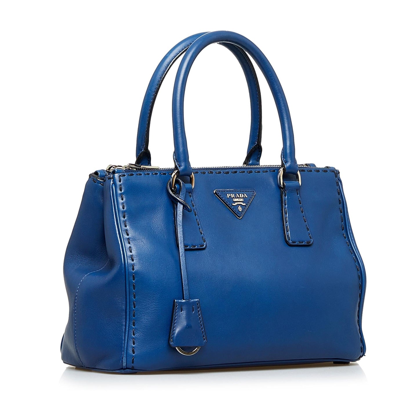 Prada Galleria Double Zip Stitched City Calf (SHG-UMb3tn) Luxury Handbag