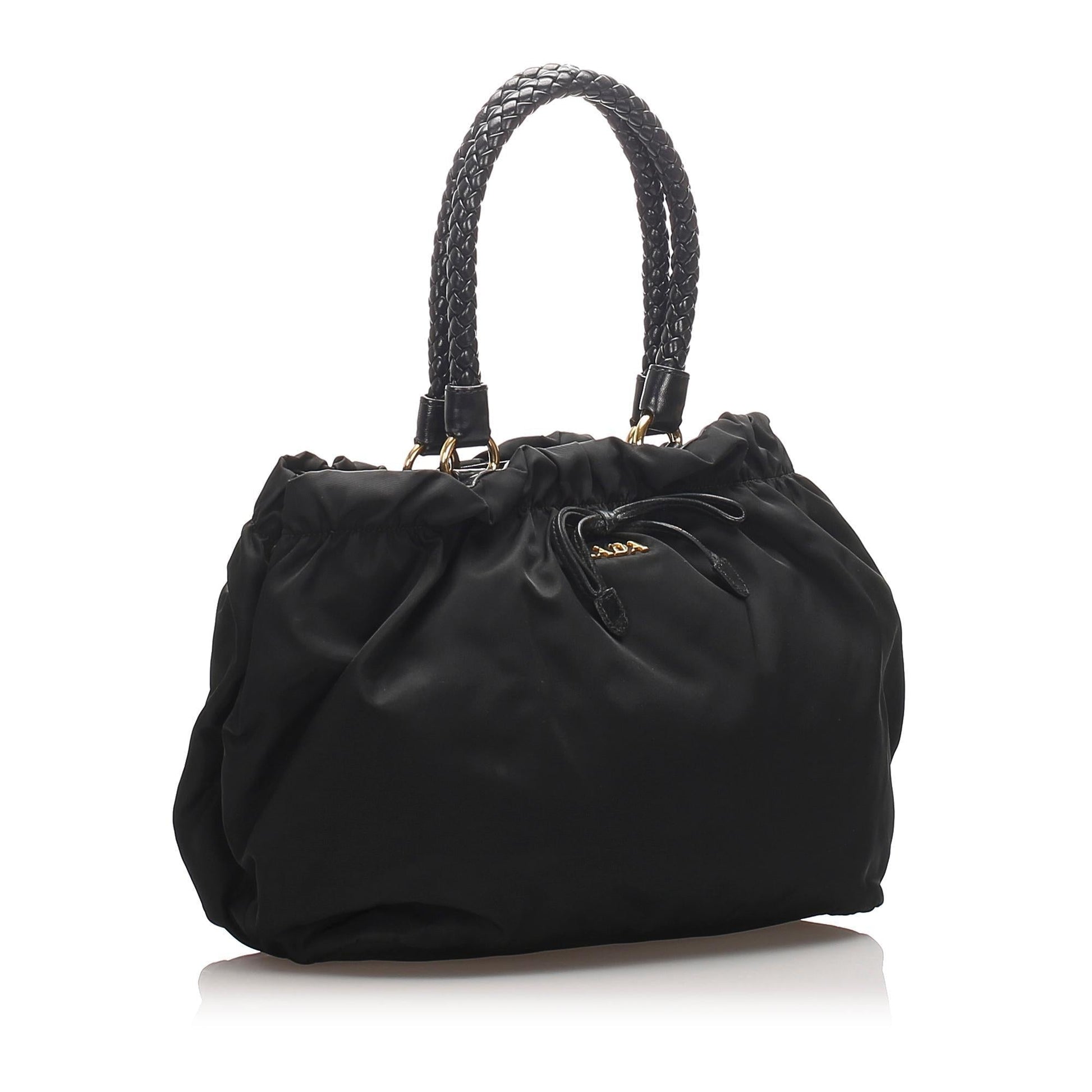 Prada Gathered Tessuto Tote ( )