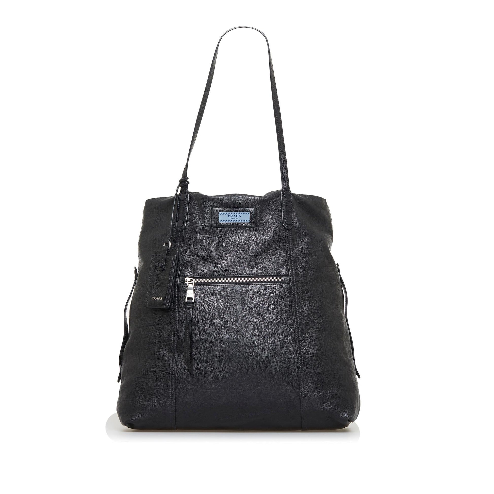 Prada Glace Calf Etiquette (SHG-rbLQnv) Luxury Handbag