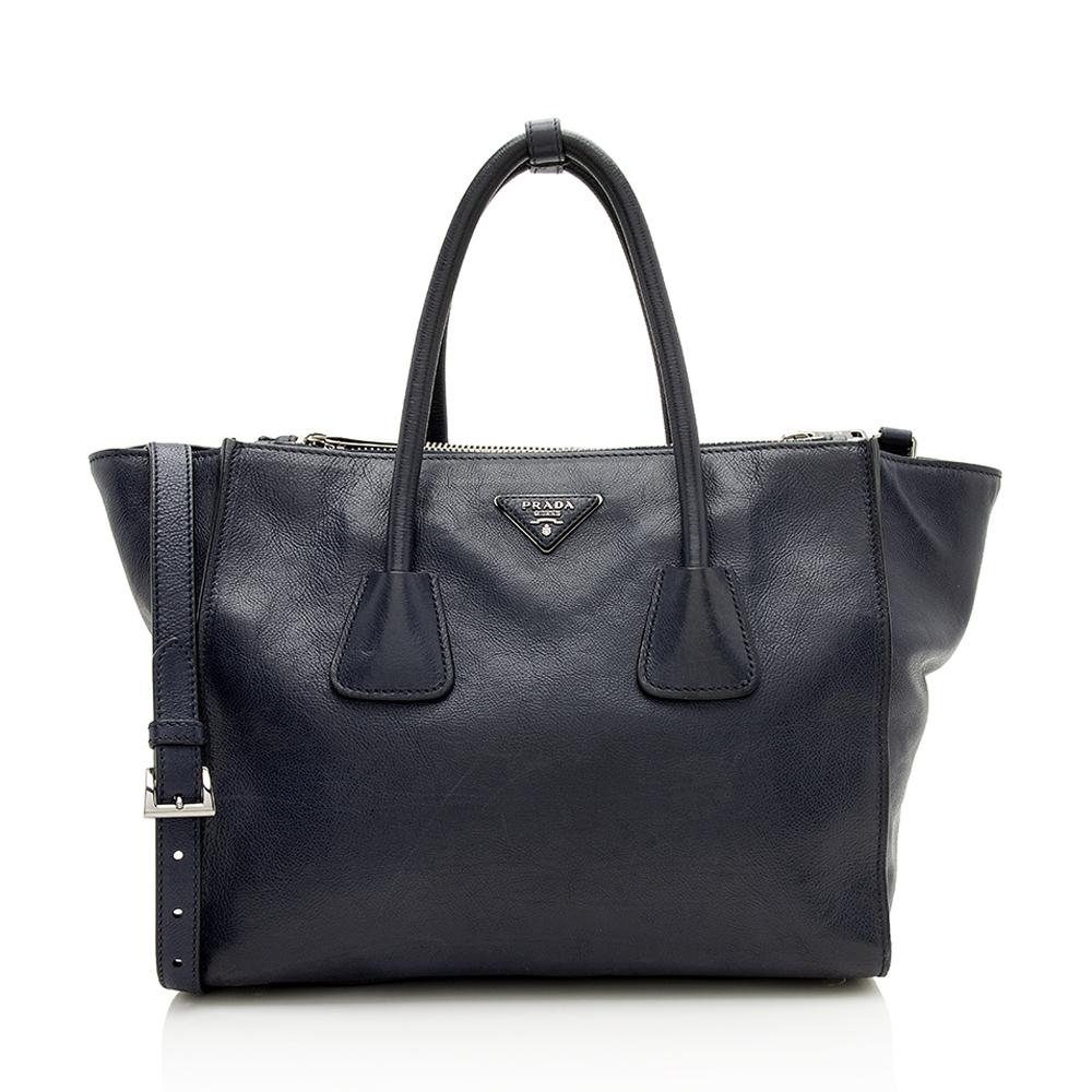 Prada Glace Calf Twin Pocket Tote ( )