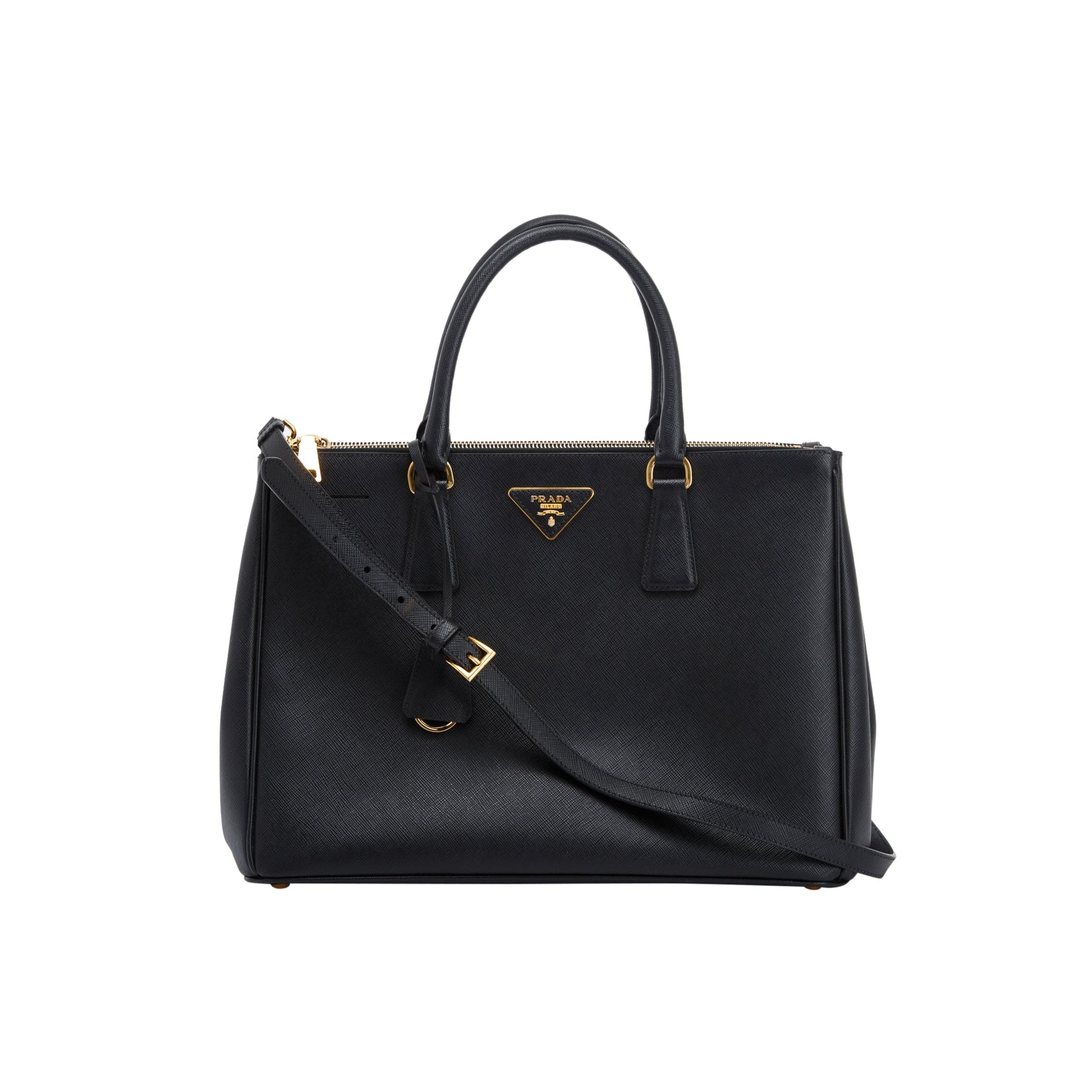 Prada Large Saffiano Double Zip Galleria Tote