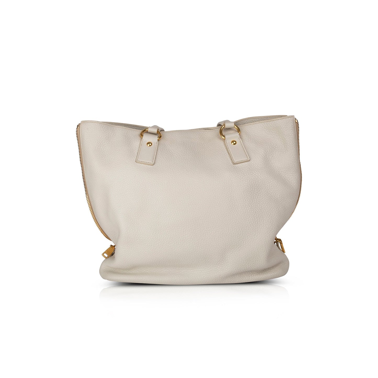 Prada Large Vitello Daino Side Zip Shopping Tote