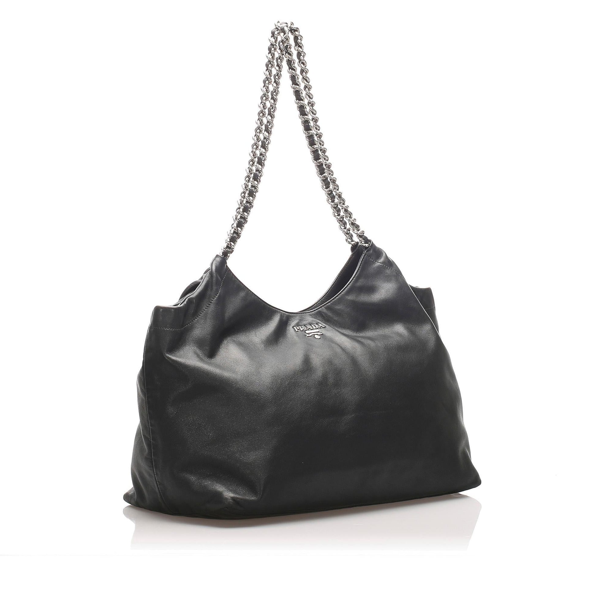Prada Leather Chain Tote ( )