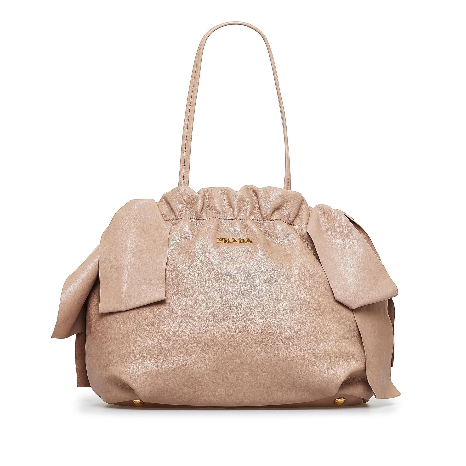 Prada Leather Tote Bag (SHG-ENVbx5)