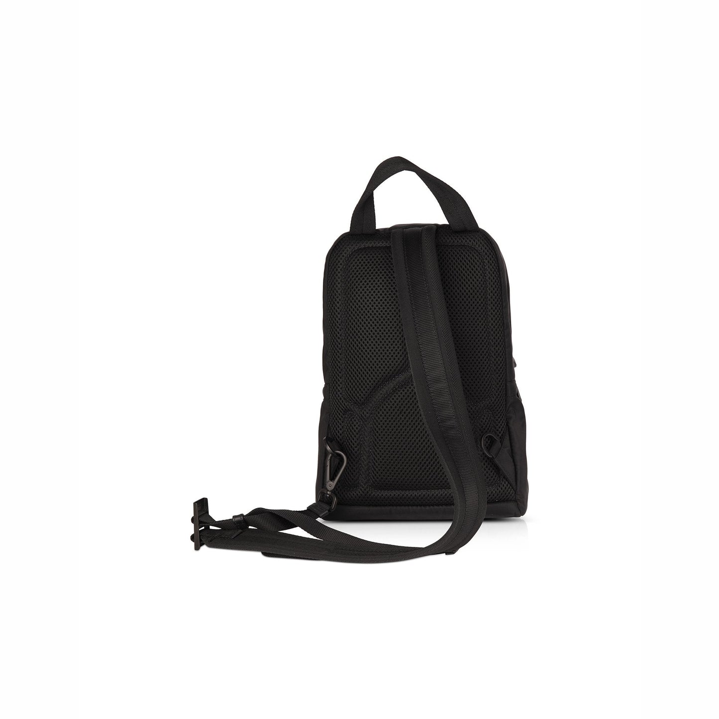 Prada Leather-Trimmed Tessuto Nylon Sling Backpack