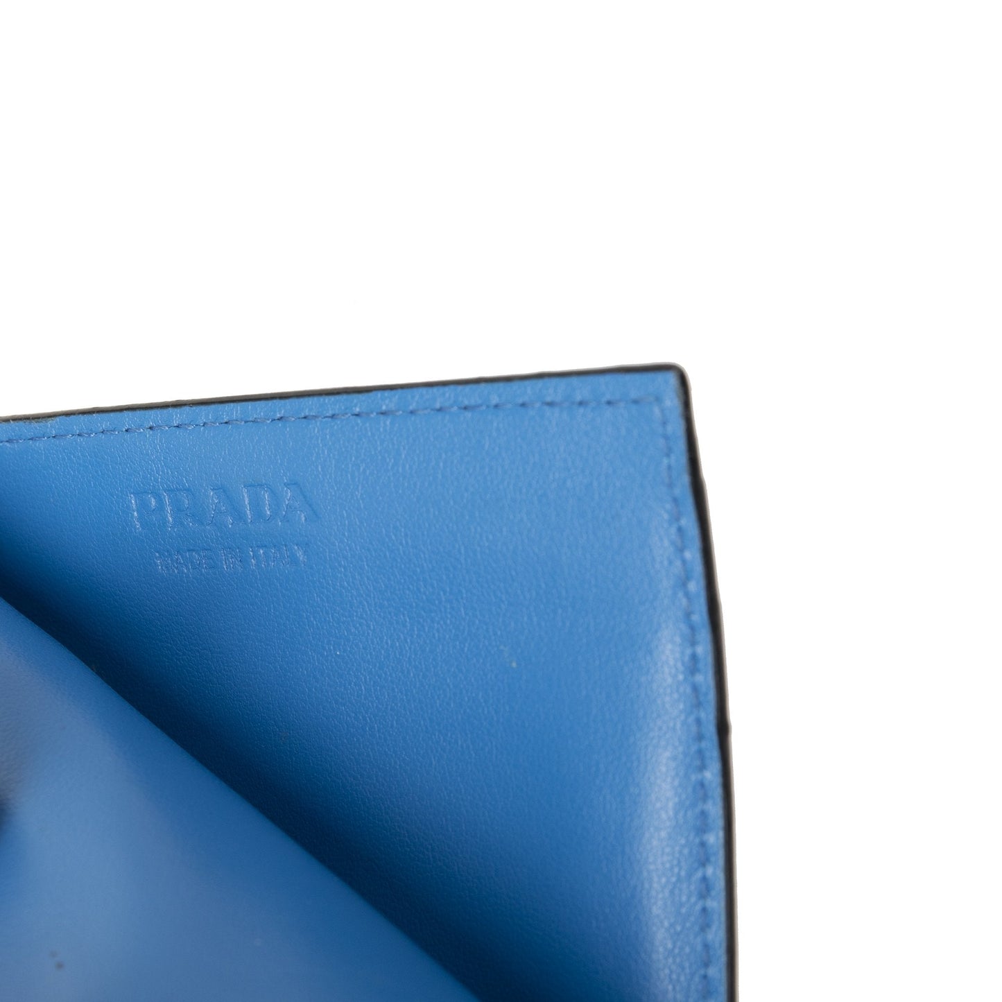 Prada Logo Printed Saffiano Leather Card Holder