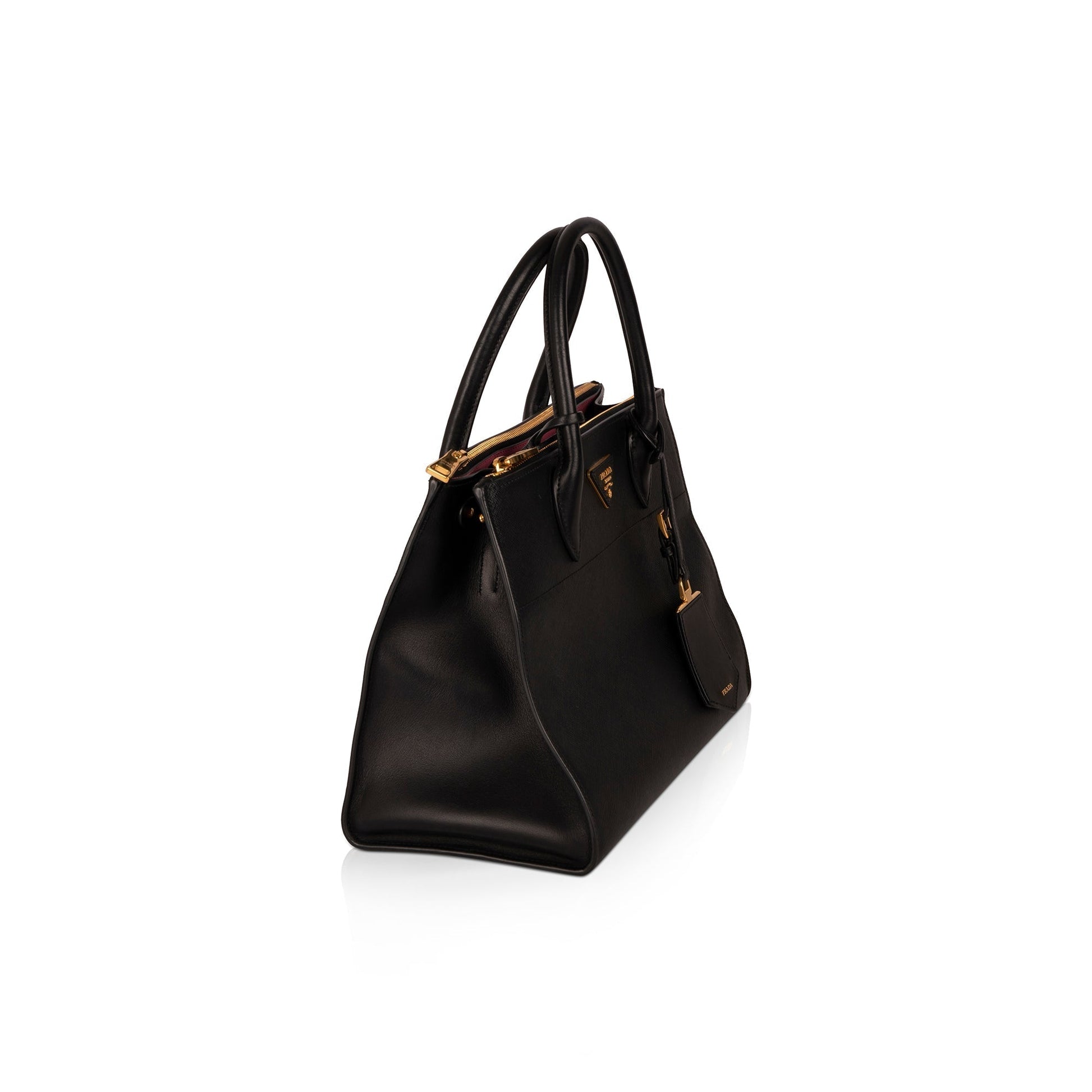 Prada Medium Saffiano & City Calf Leather Paradigme Tote