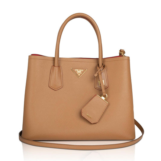 Prada Medium Saffiano Cuir Double Tote