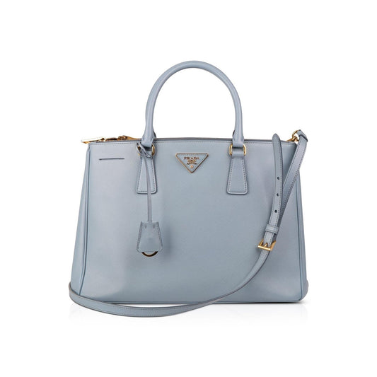 Prada Medium Saffiano Lux Double Zip Galleria Tote