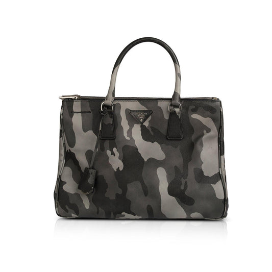 Prada Medium Saffiano Lux Double Zip Galleria Tote