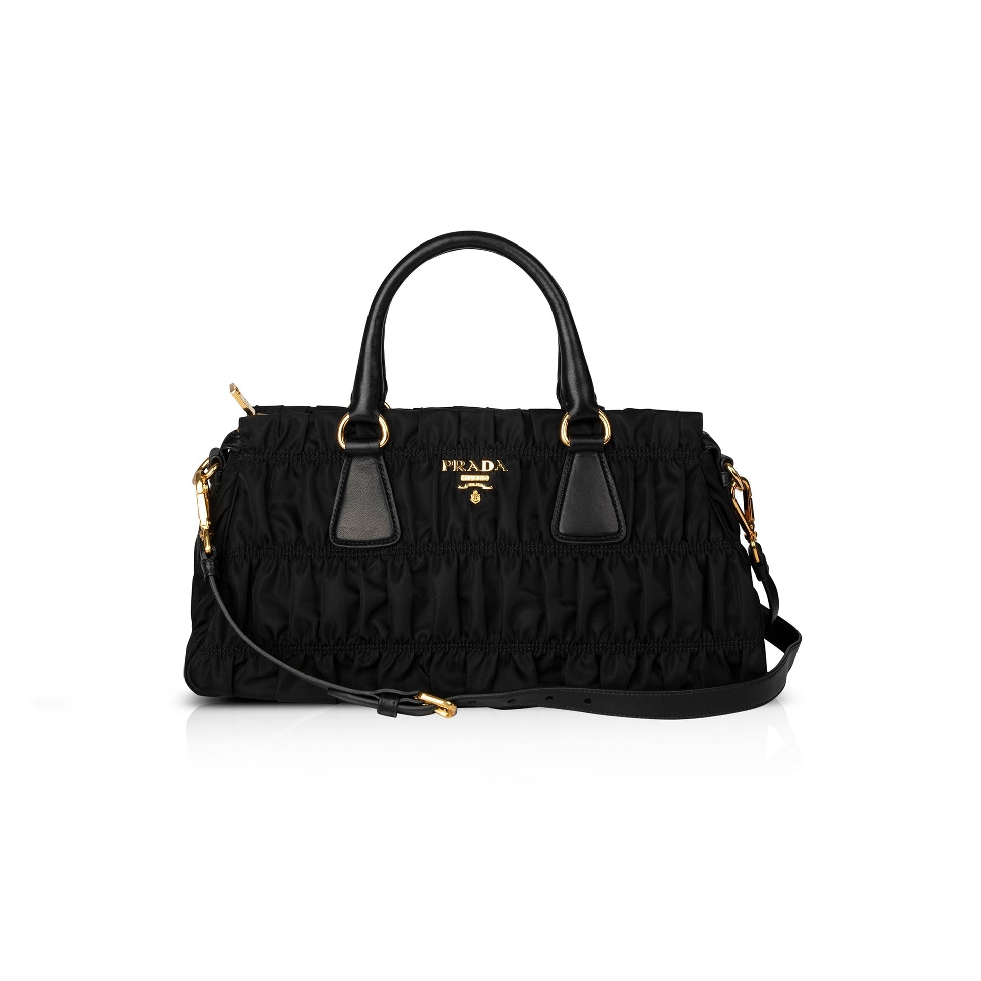 Prada Nappa-Trimmed Tessuto Gaufre Tote