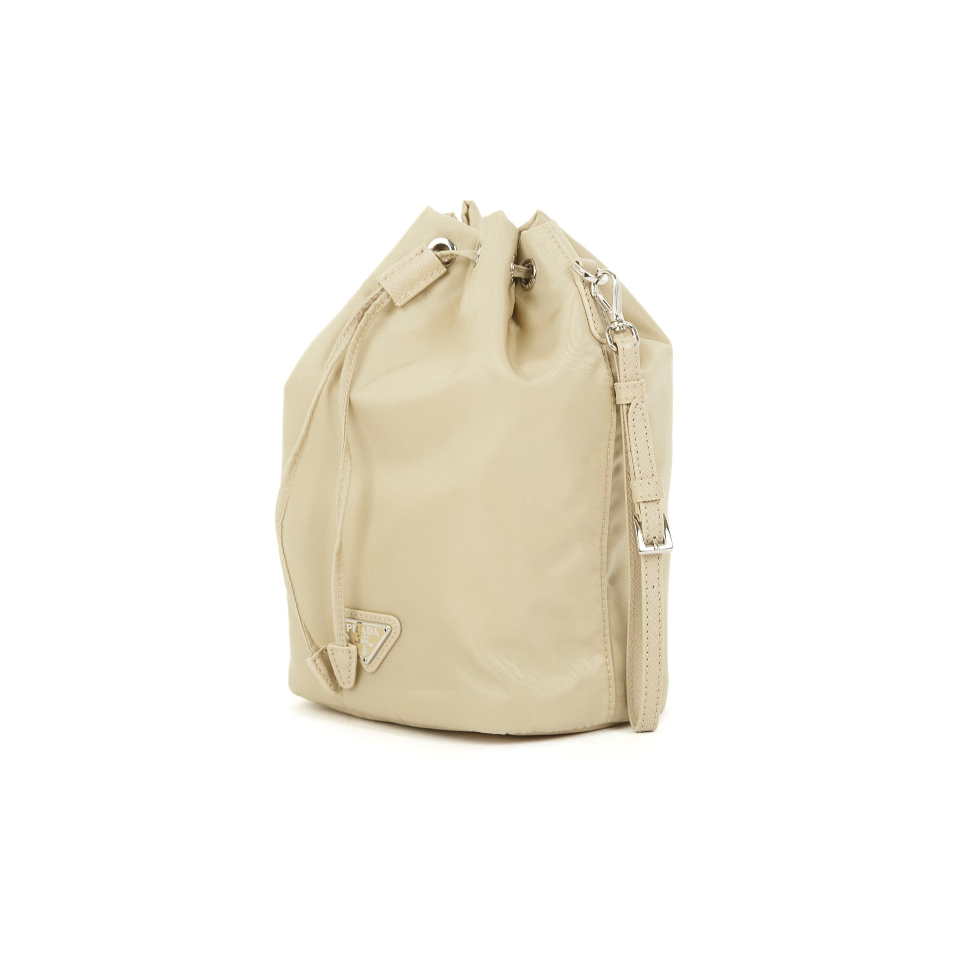 Prada Nylon Mini Bucket Wristlet Pouch