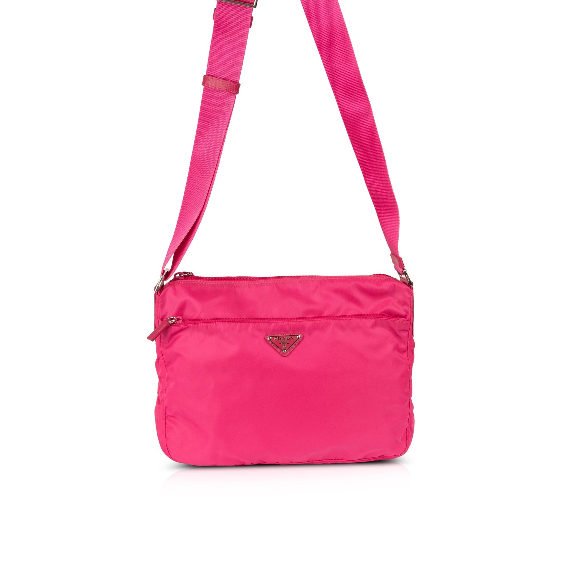 Prada Pink Tessuto Nylon Vela Messenger Bag