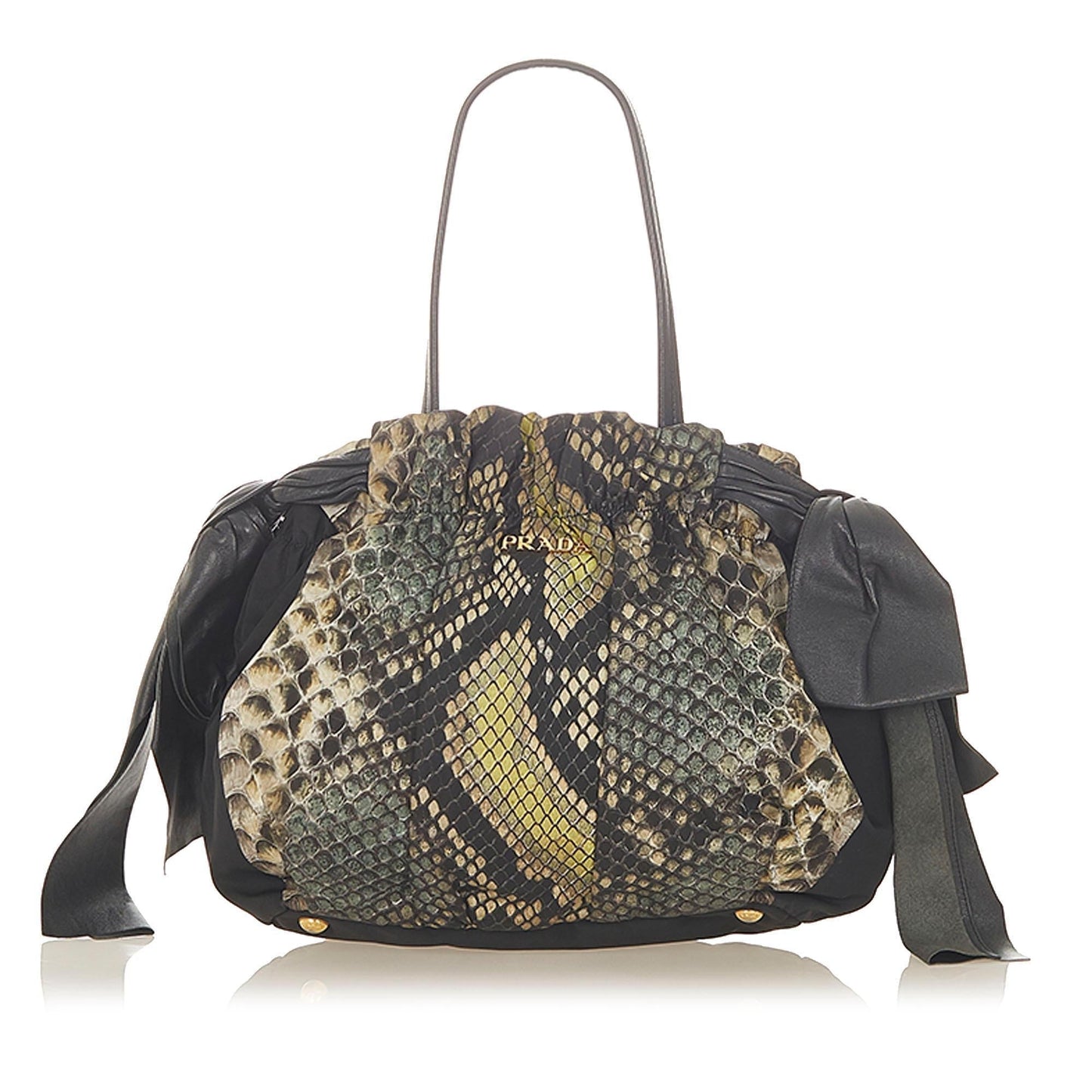Prada Pitone Bow Tote Bag ( )
