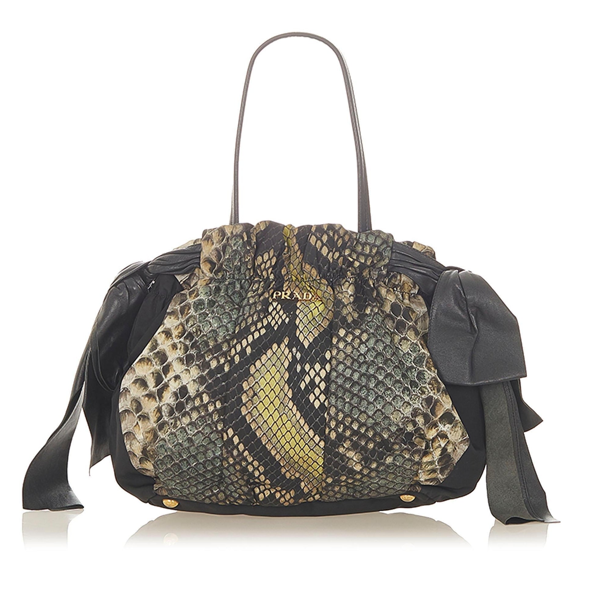 Prada Pitone Bow Tote Bag ( )