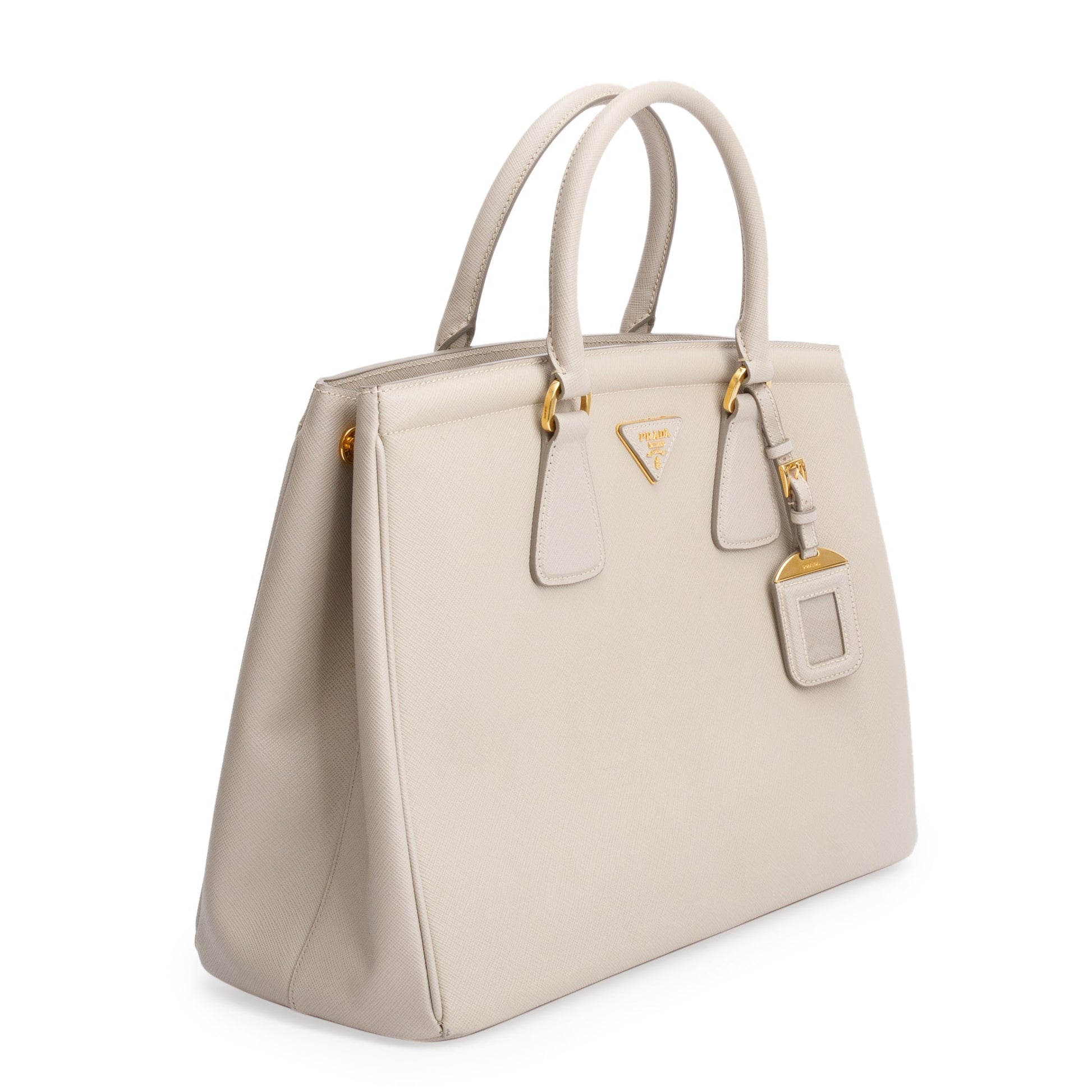 Prada Pomice Saffiano Leather Parabole Tote