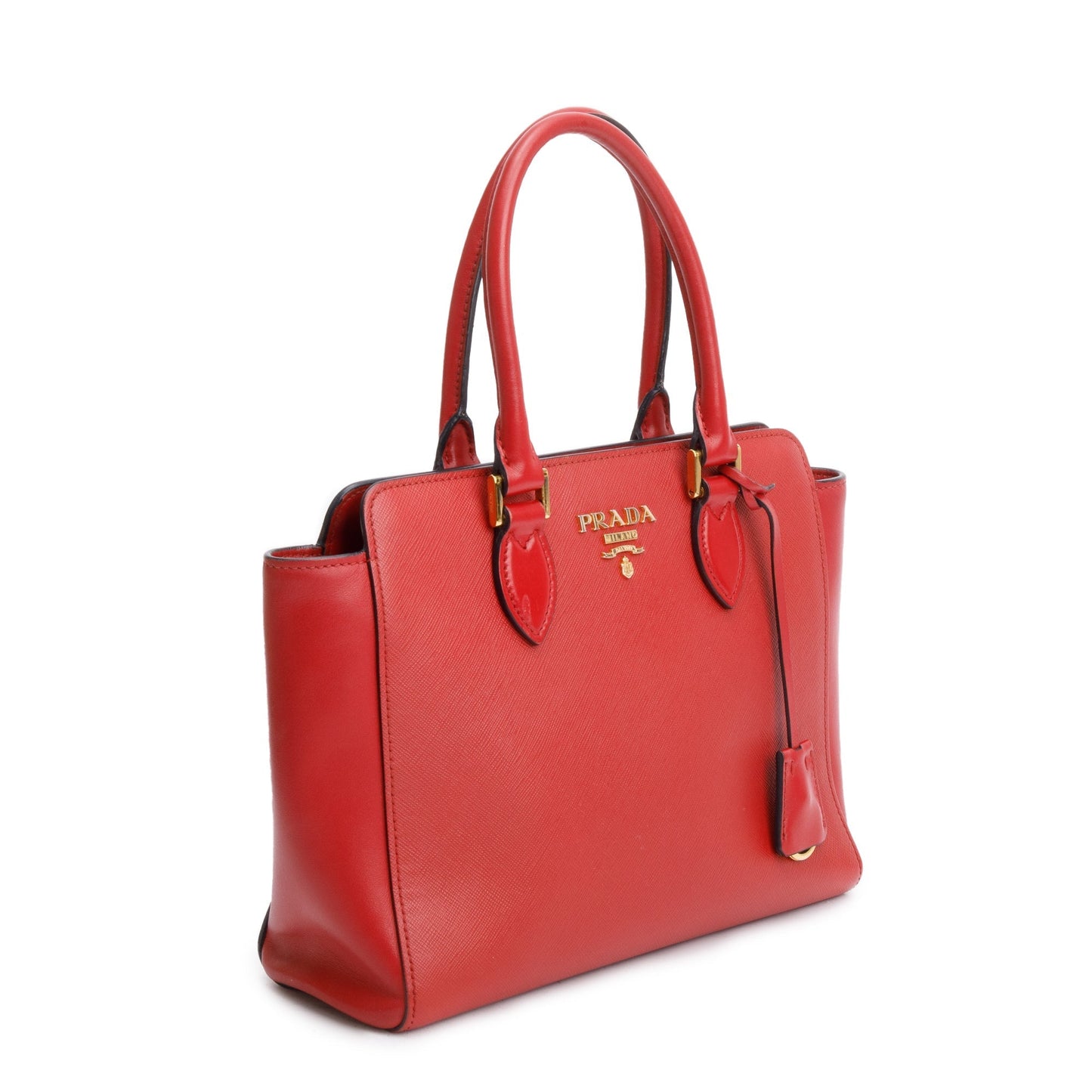 Prada Red Saffiano Soft Calf Leather Tote