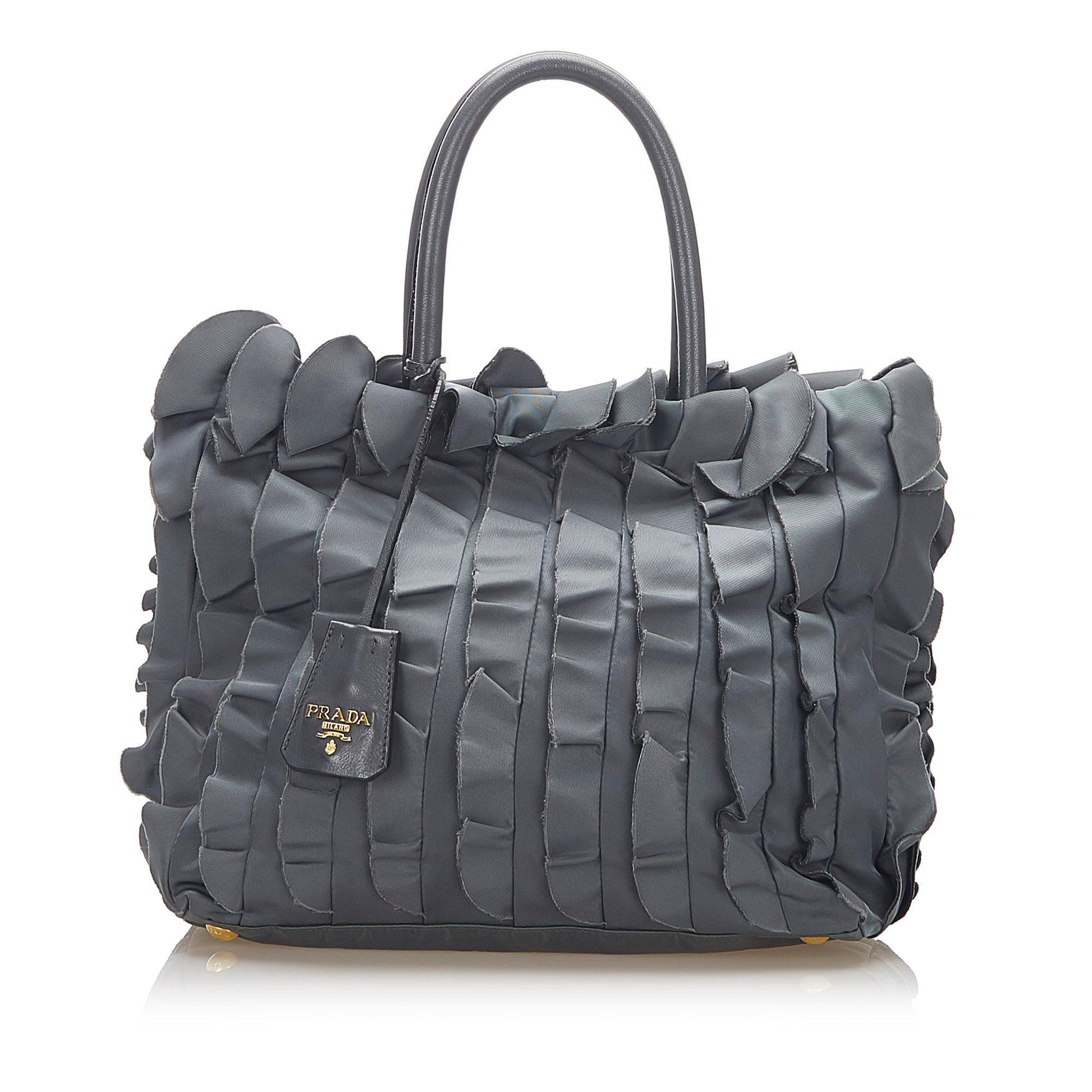 Prada Ruffled Tessuto Tote Bag ( )