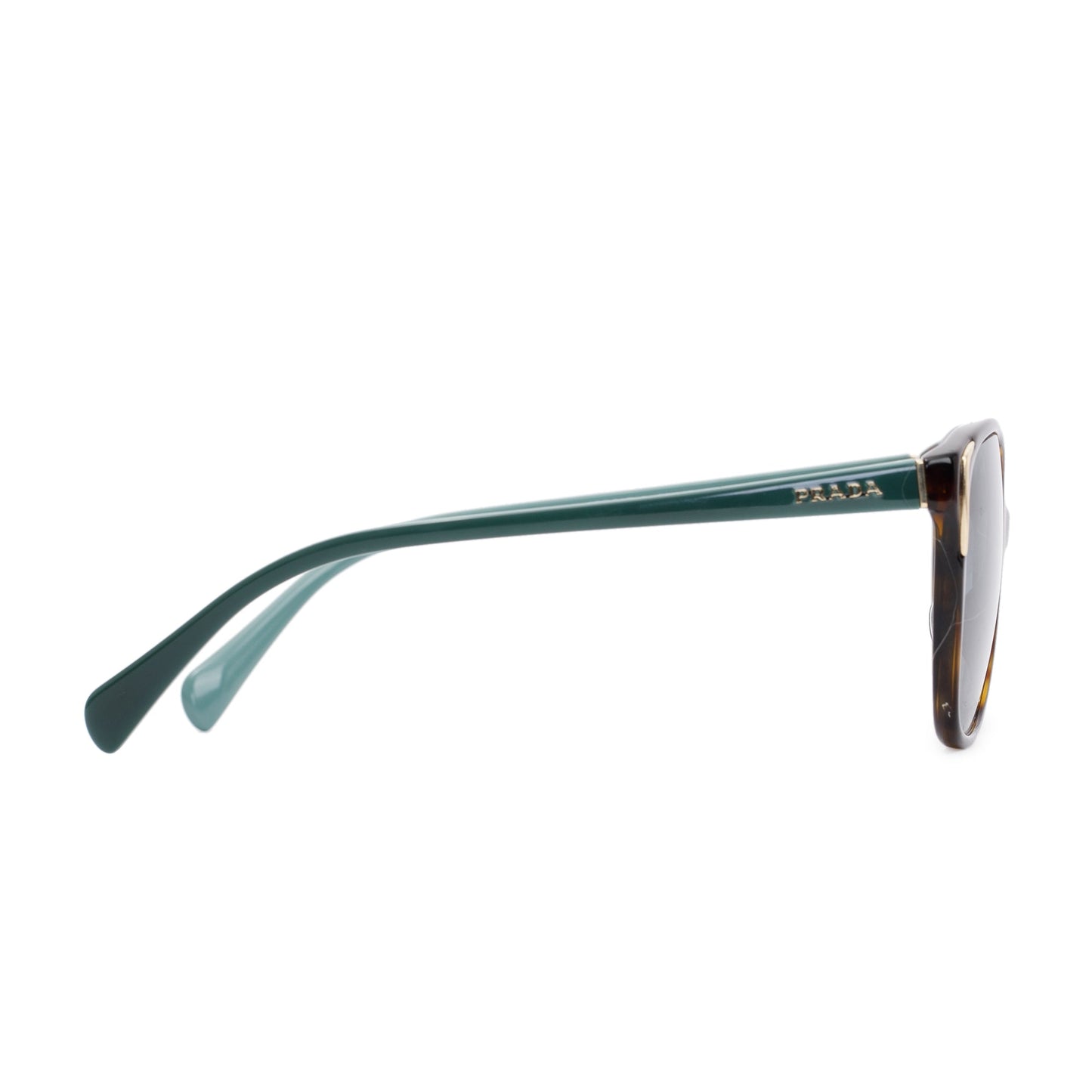 Prada SPR 01O-A Brown/Green Acetate Conceptual Polarized Sunglasses