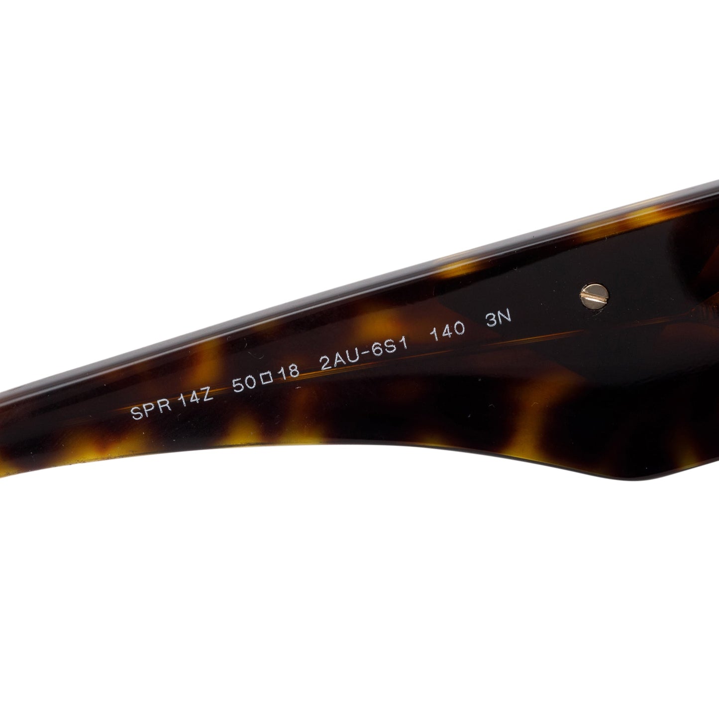 Prada SPR 14Z Havana Acetate Triangle Logo Sunglasses