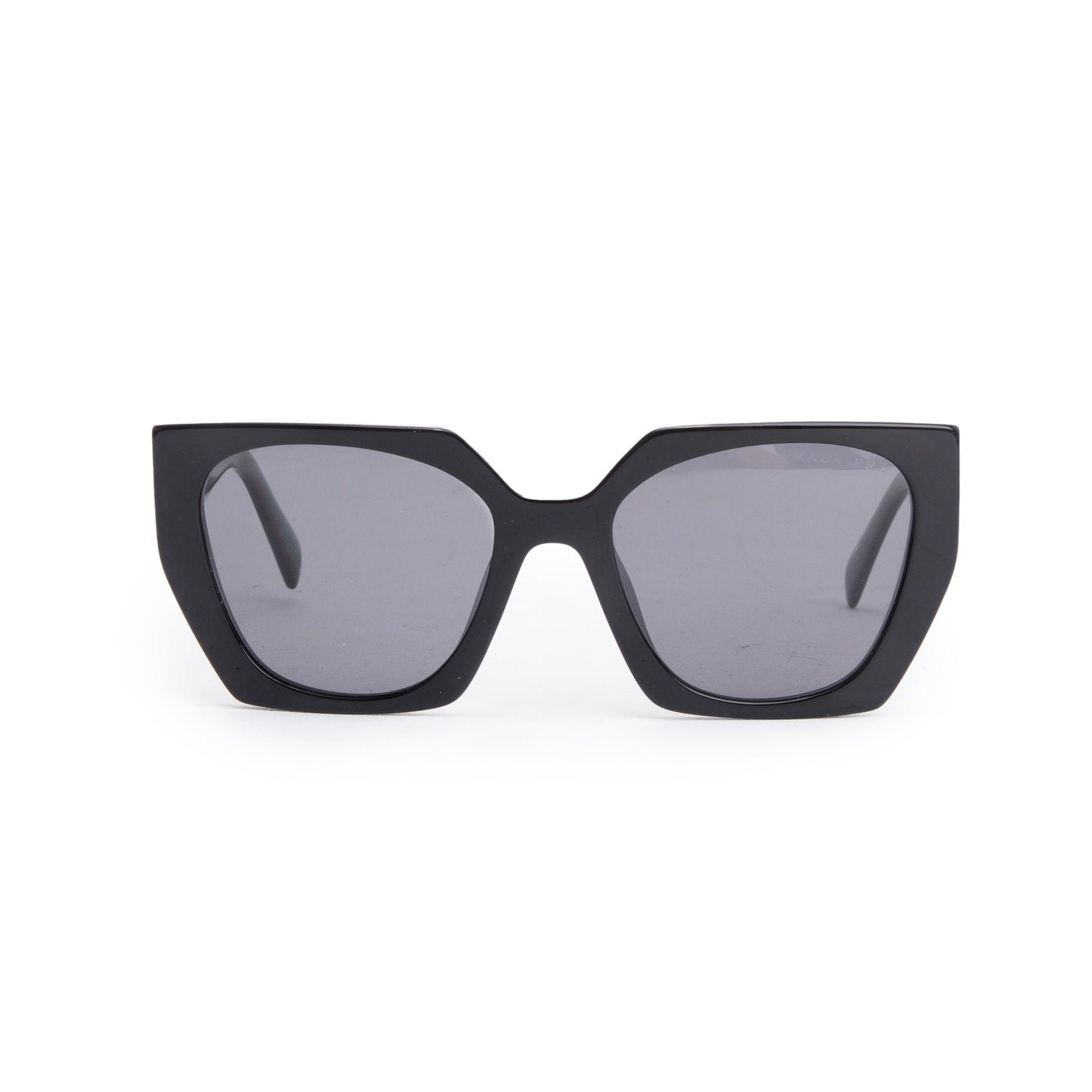 Prada SPR 15W Black/Green Acetate Prada Logo Sunglasses