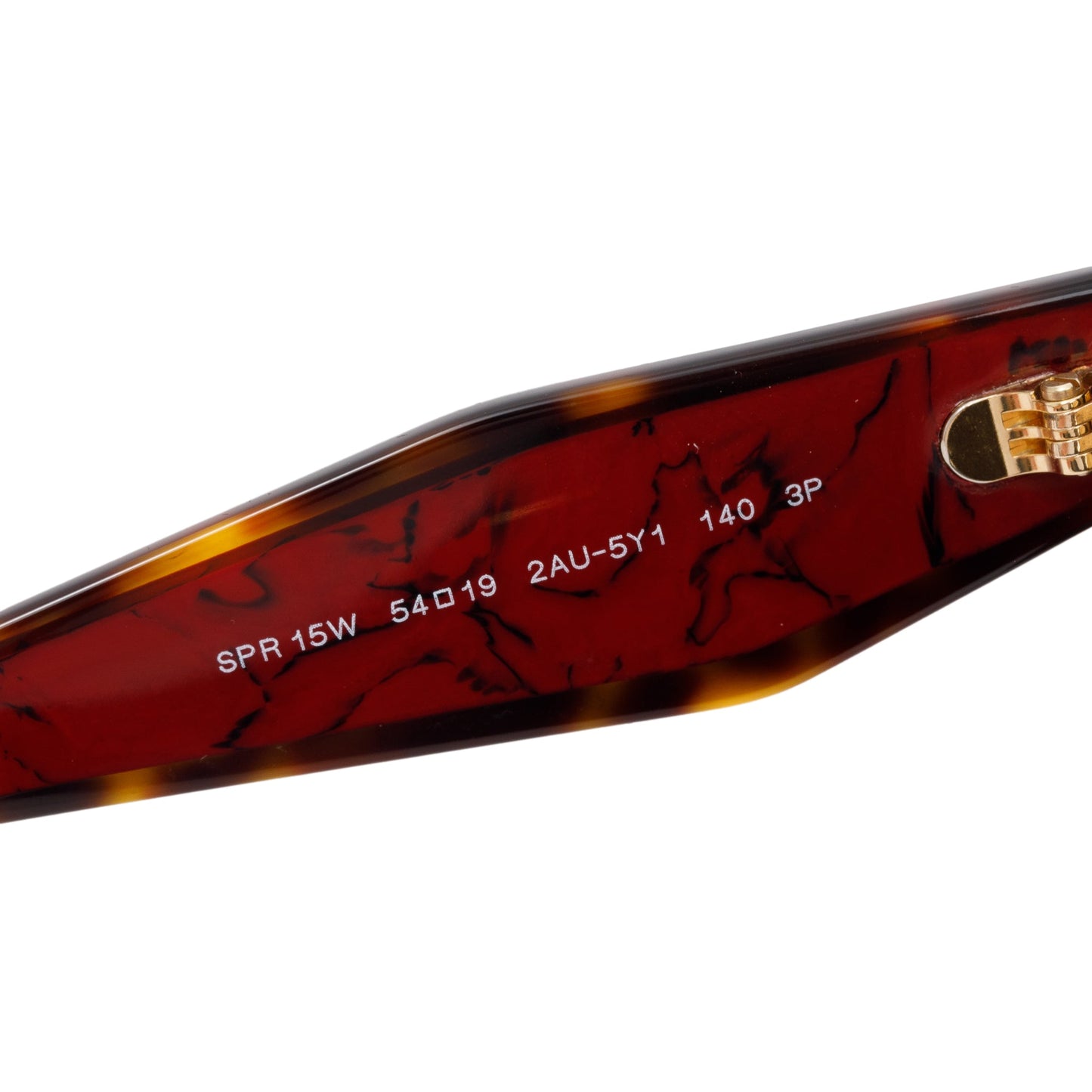 Prada SPR 15W Brown & Red Acetate Cat-Eye Sunglasses