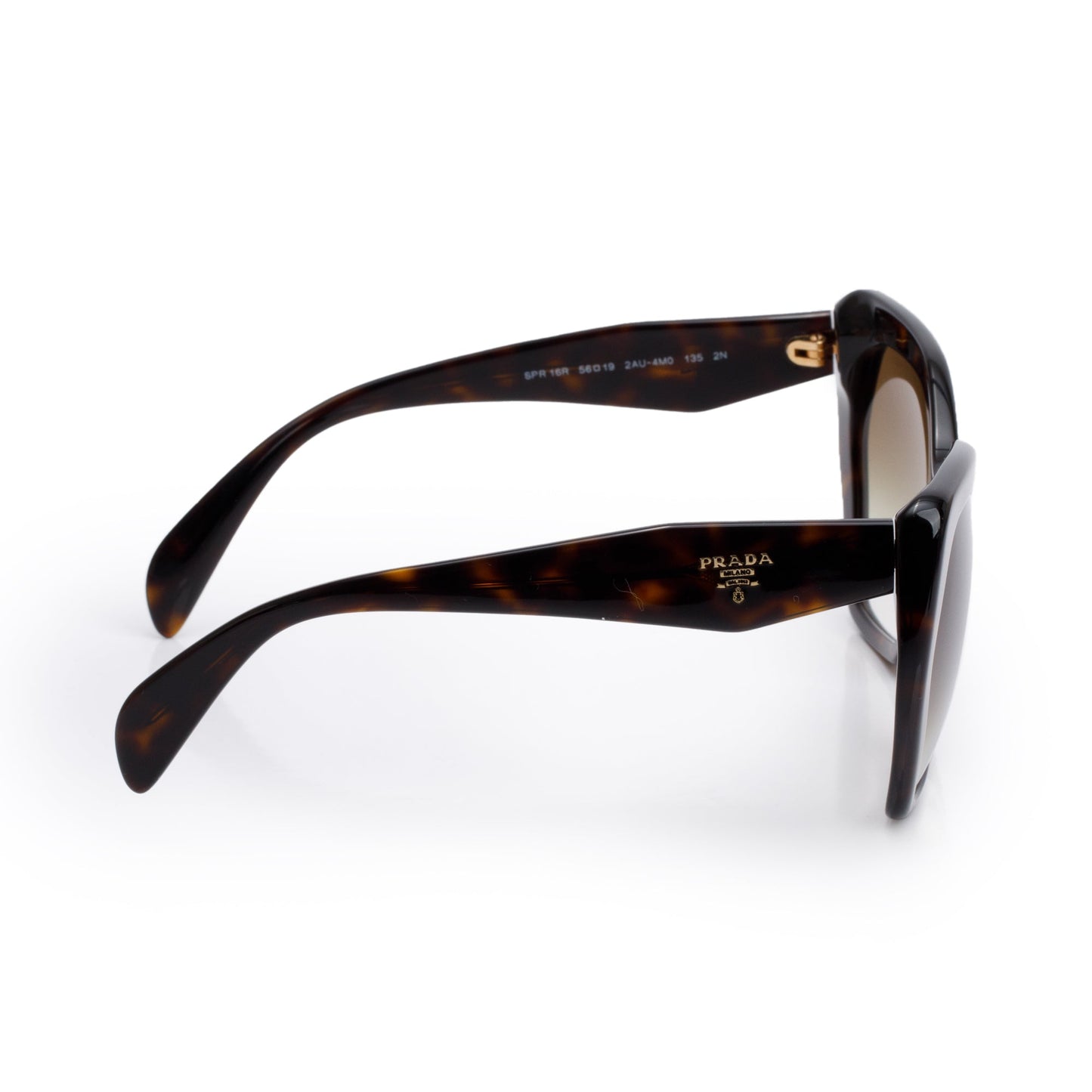 Prada SPR 16R Tortoise Acetate Geometric Sunglasses