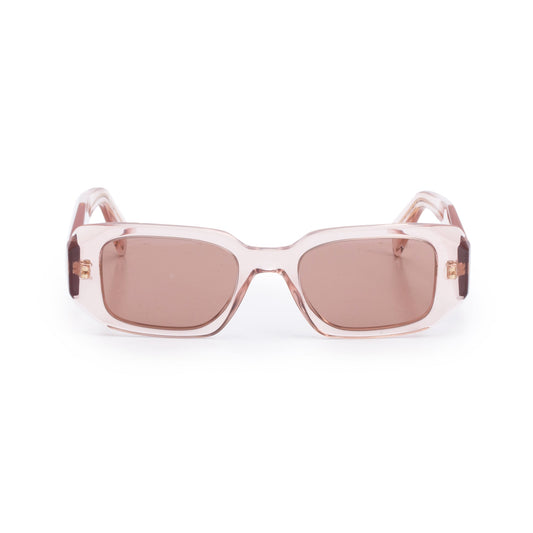 Prada SPR 17W Pink Acetate Symbole Rectangular Sunglasses