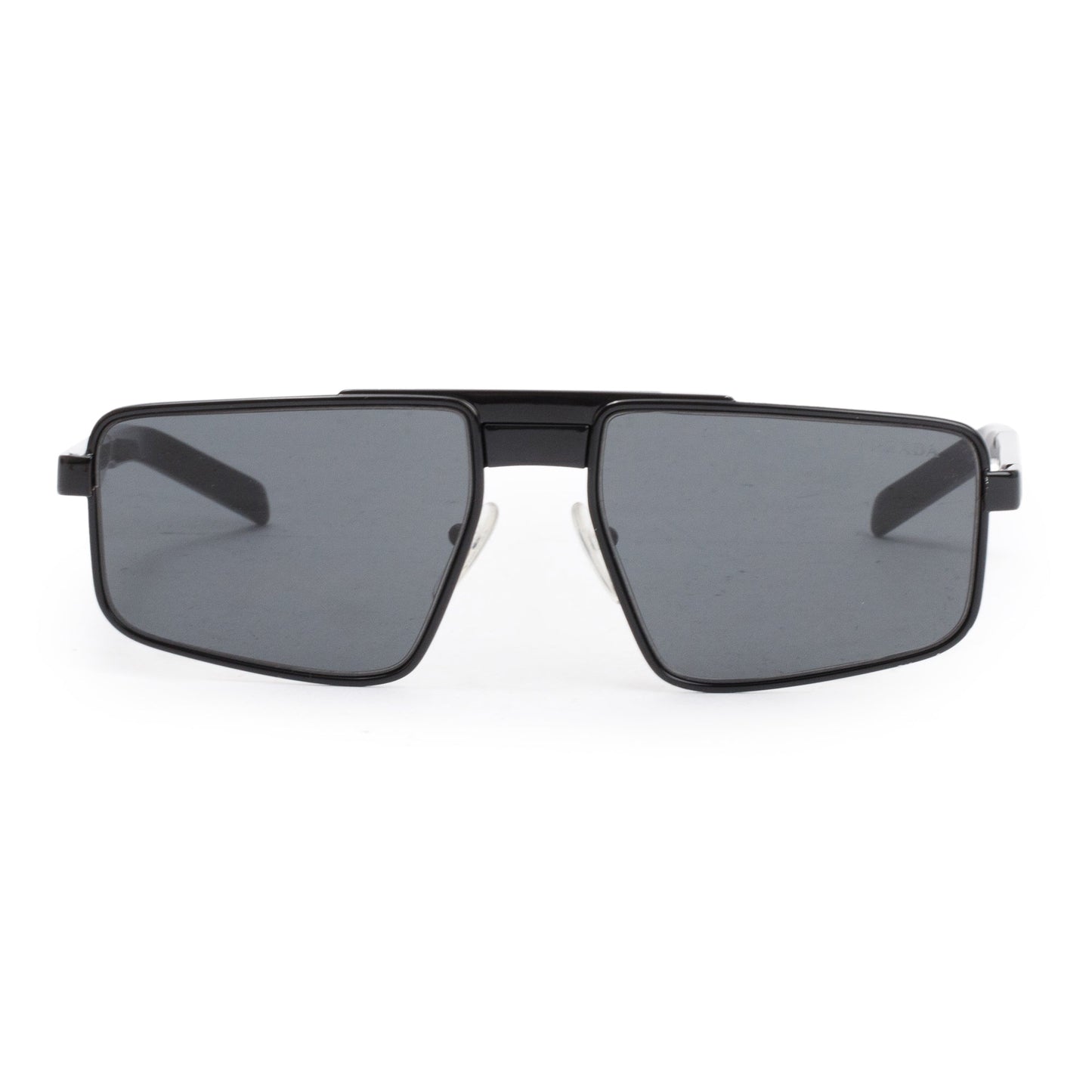 Prada SPR 61W Black Acetate Tinted Square Sunglasses