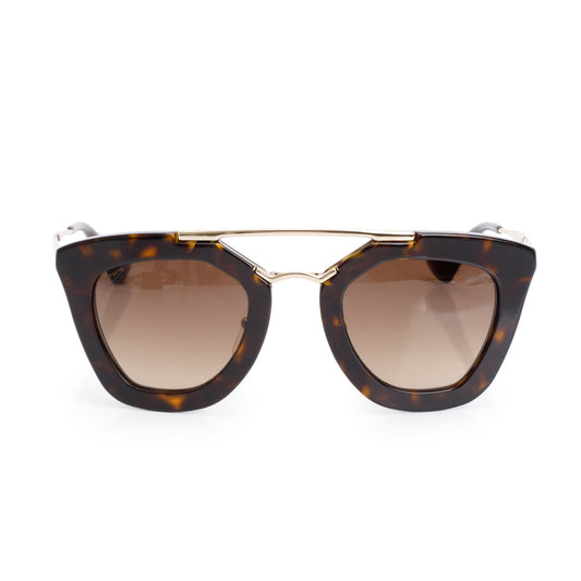 Prada SPR09Q Havana Acetate Cinema Cat-Eye Sunglasses