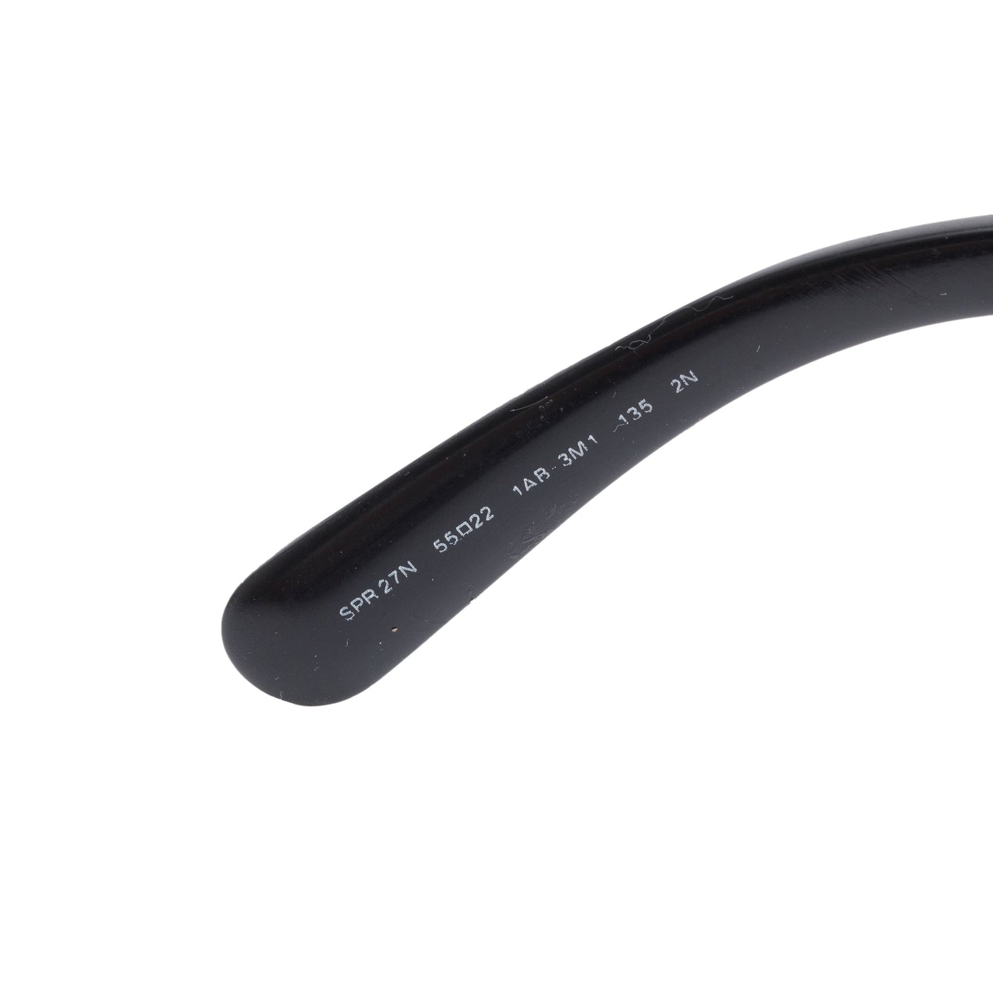 Prada SPR27N Black Acetate Classic Spiral Sunglasses