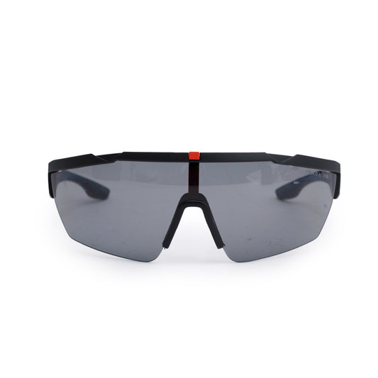 Prada SPS036 Black Linea Rossa Sport Shield Sunglasses