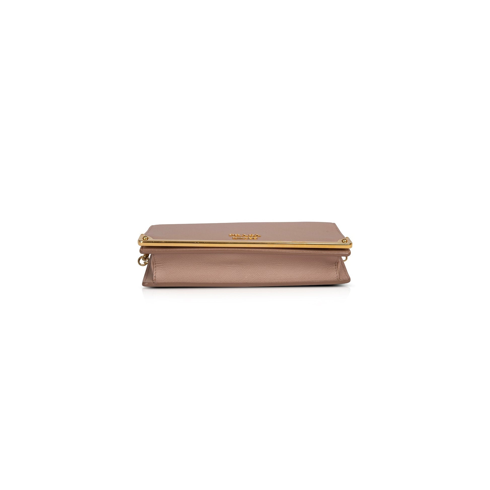 Prada Saffiano Cahier Wallet on Chain