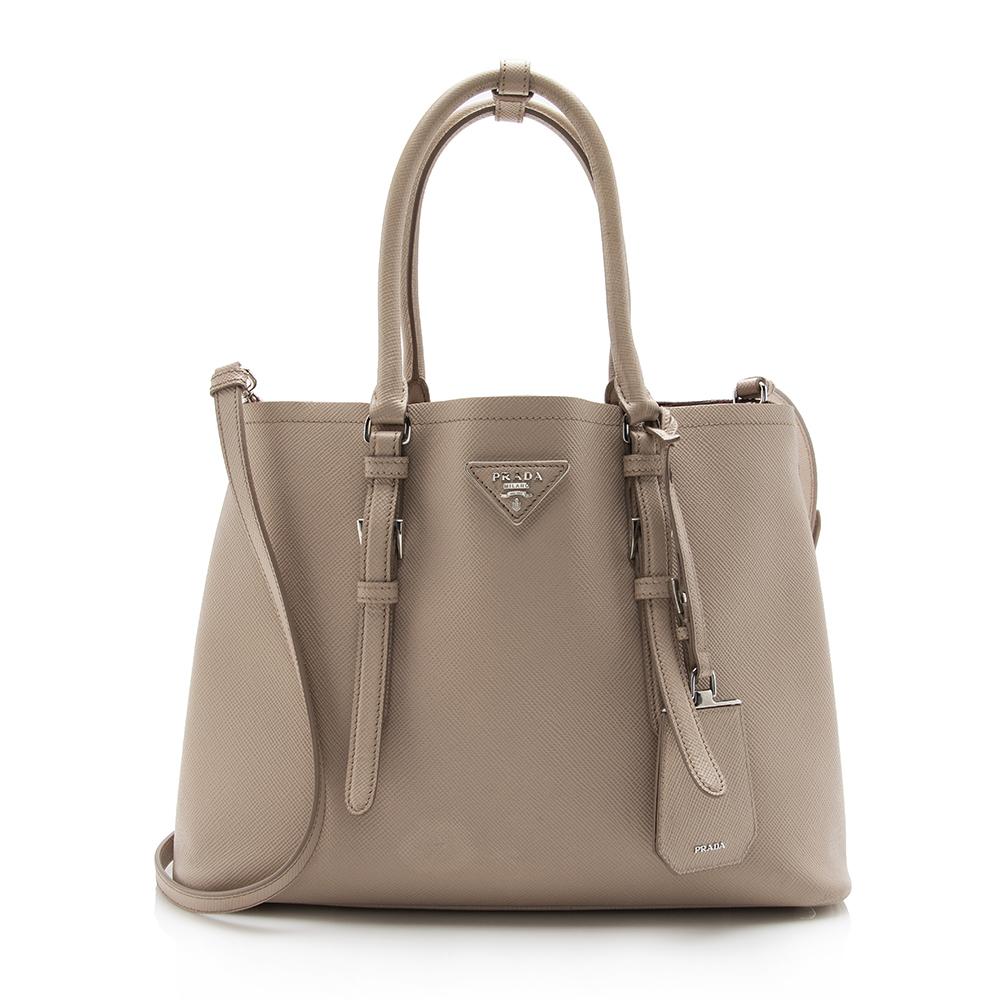 Prada Saffiano Cuir Double Handle Medium Tote - FINAL SALE ( )