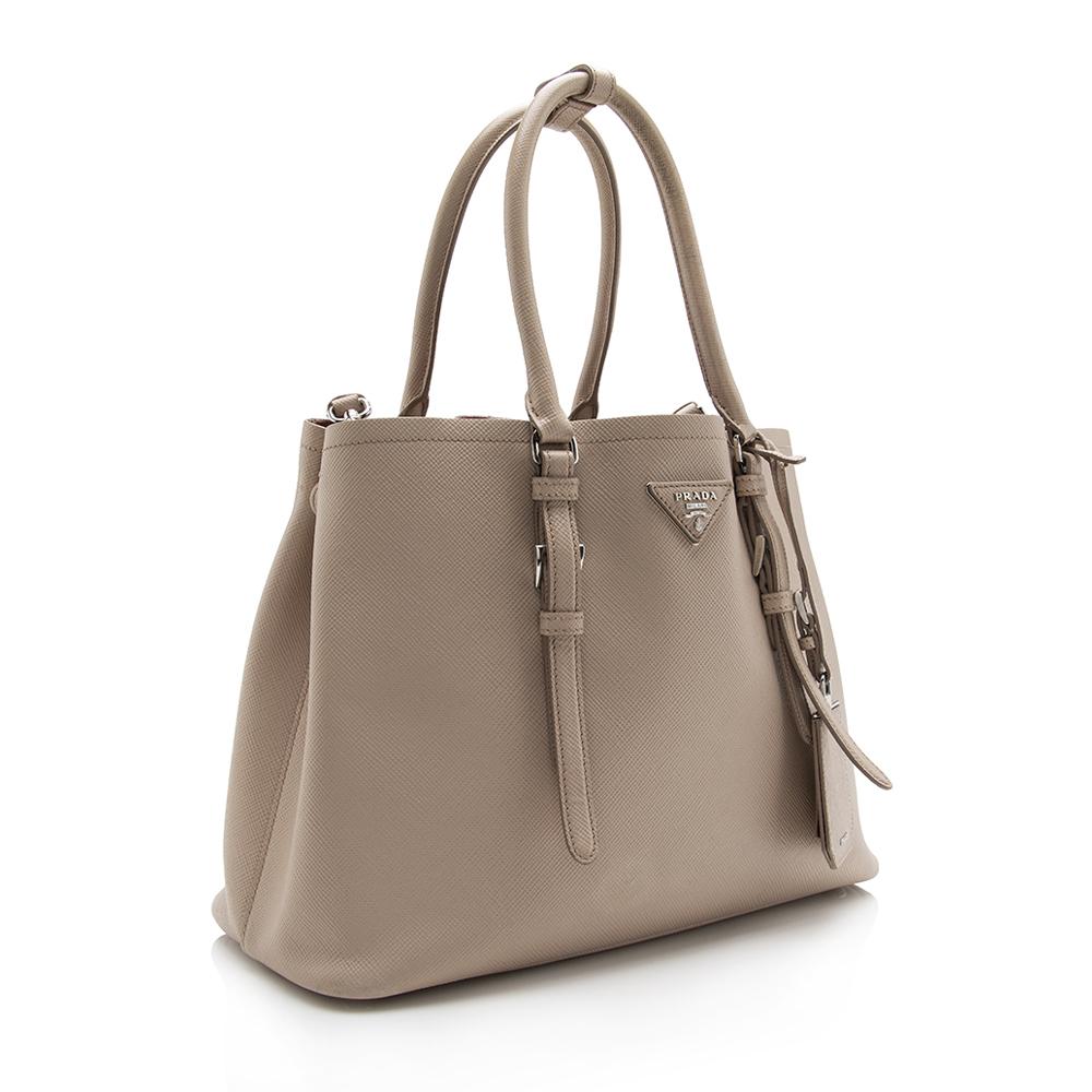Prada Saffiano Cuir Double Handle Medium Tote - FINAL SALE ( )