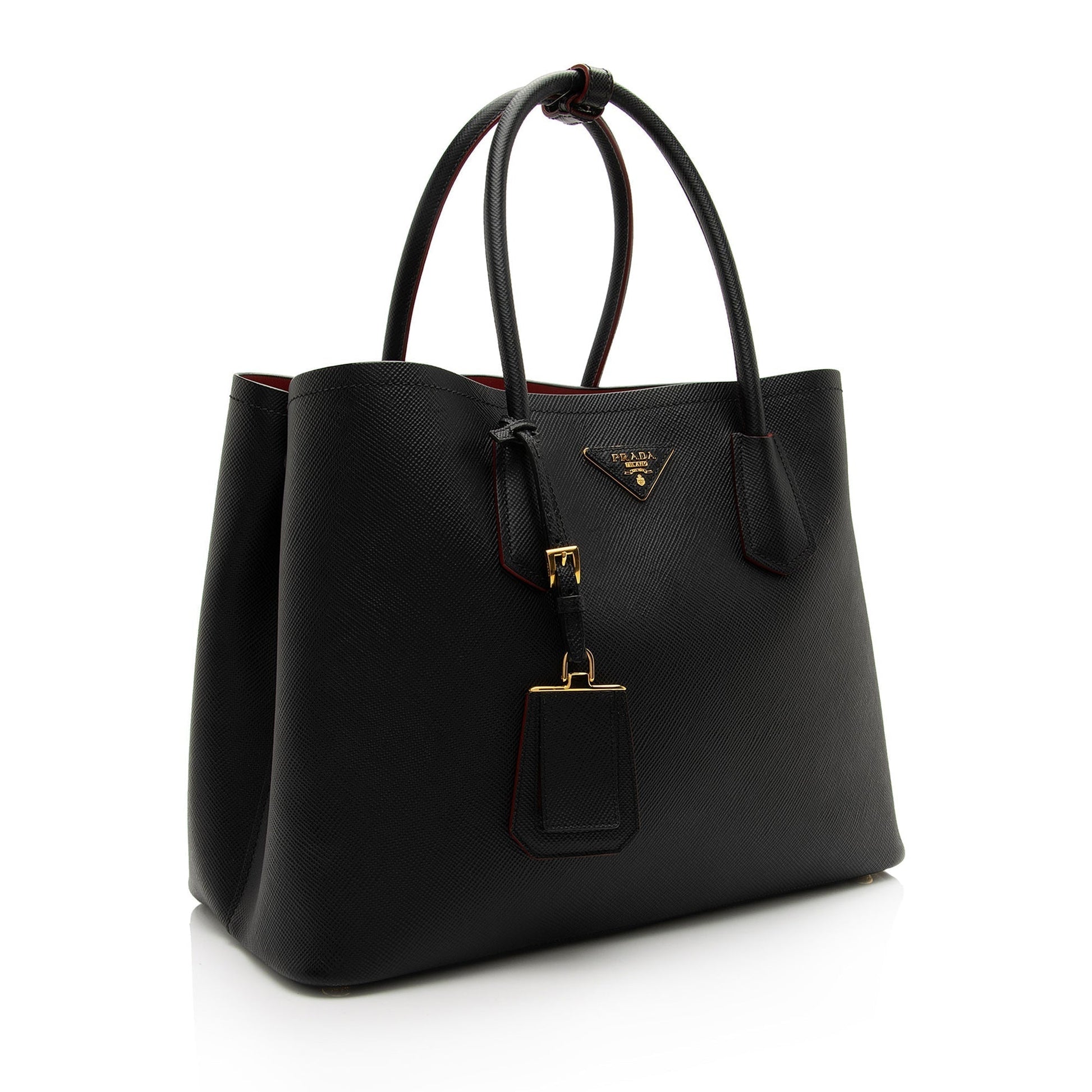 Prada Saffiano Cuir Double Handle Medium Tote (SHF- )