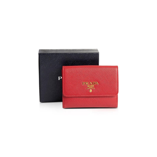 Prada Saffiano Leather Compact Wallet