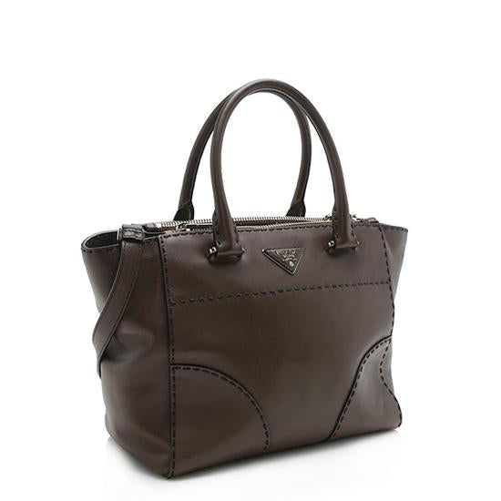 Prada Saffiano Leather Stitched City Small Tote - FINAL SALE ( )