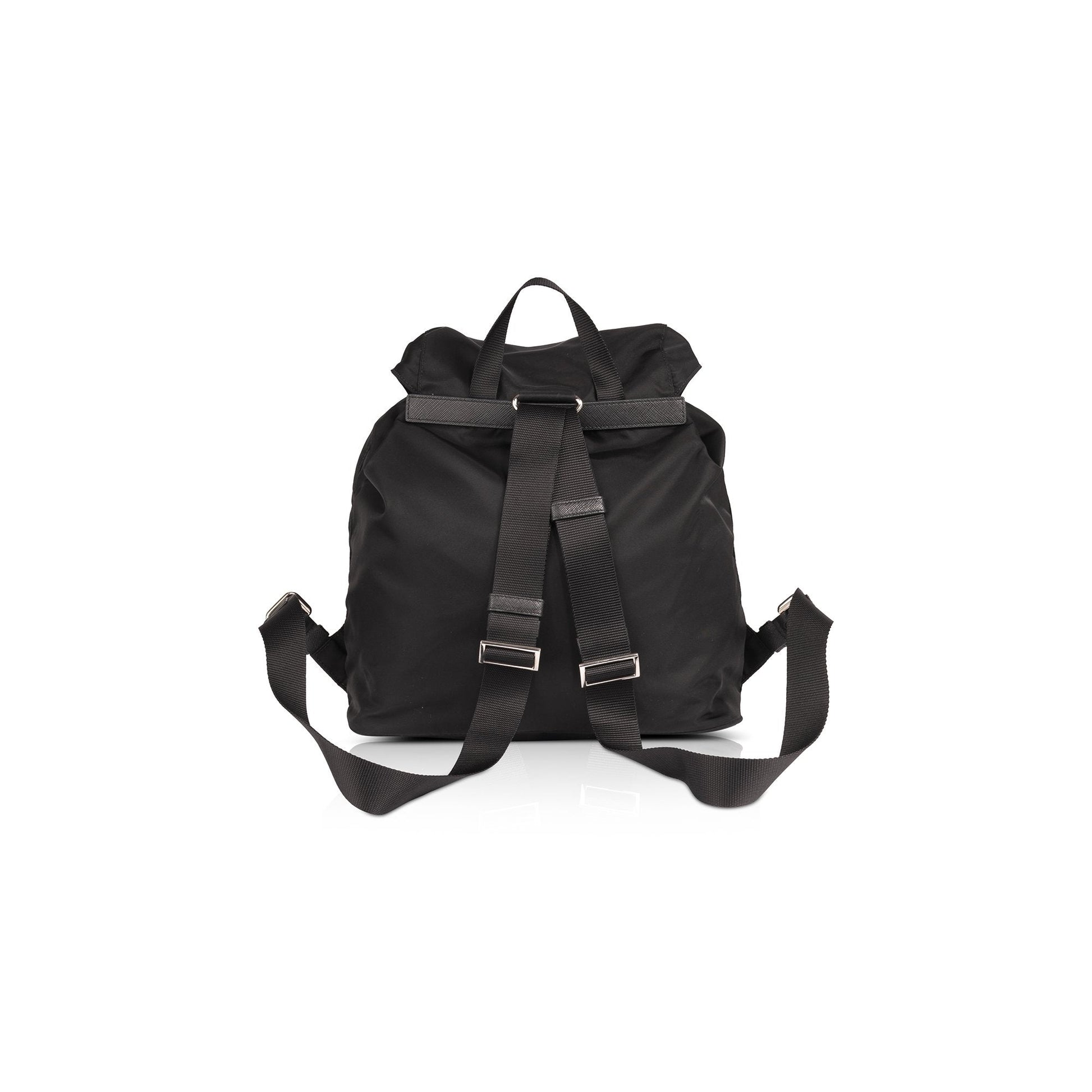 Prada Saffiano Leather-Trimmed Tessuto Nylon Backpack