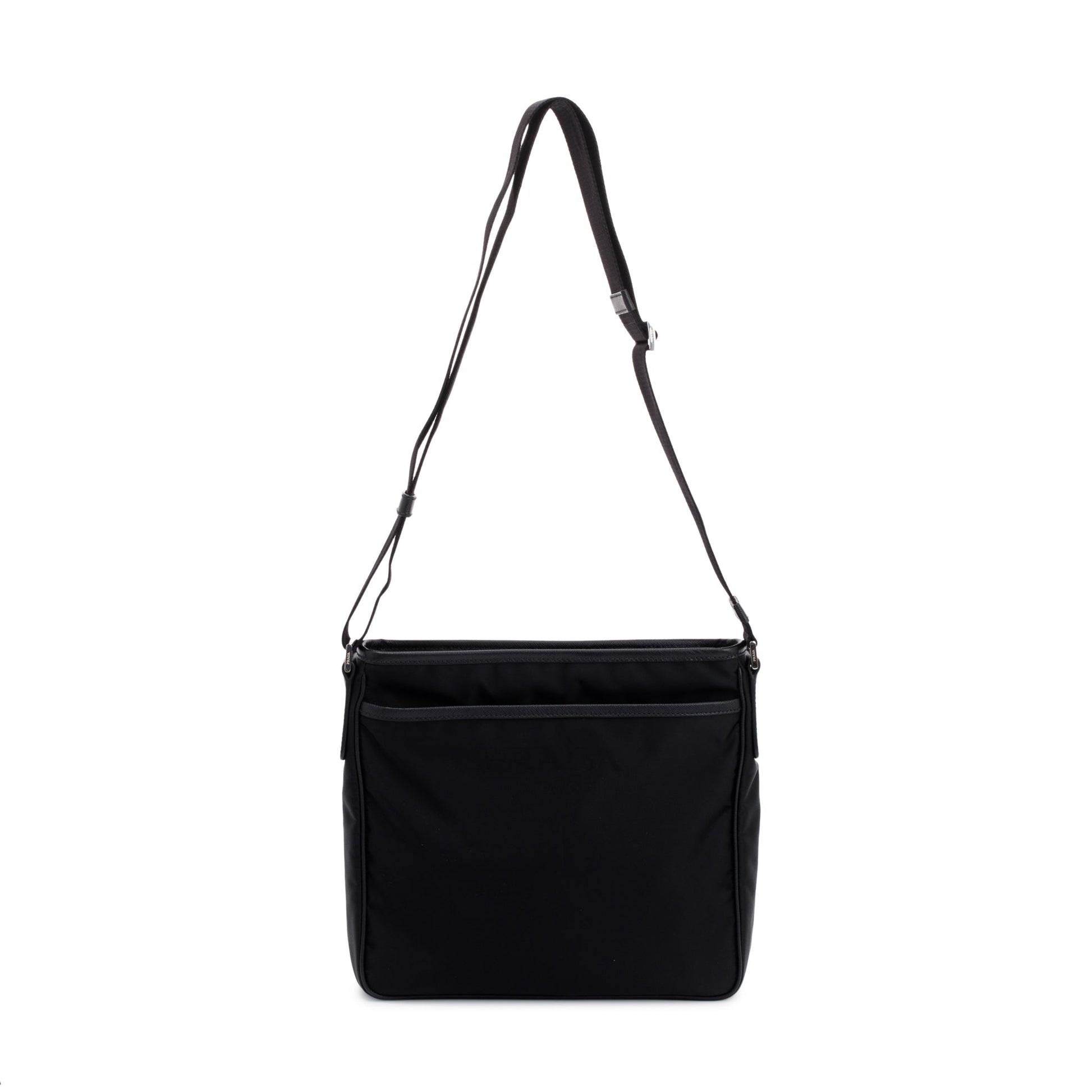 Prada Saffiano Leather-Trimmed Tessuto Nylon Messenger Bag