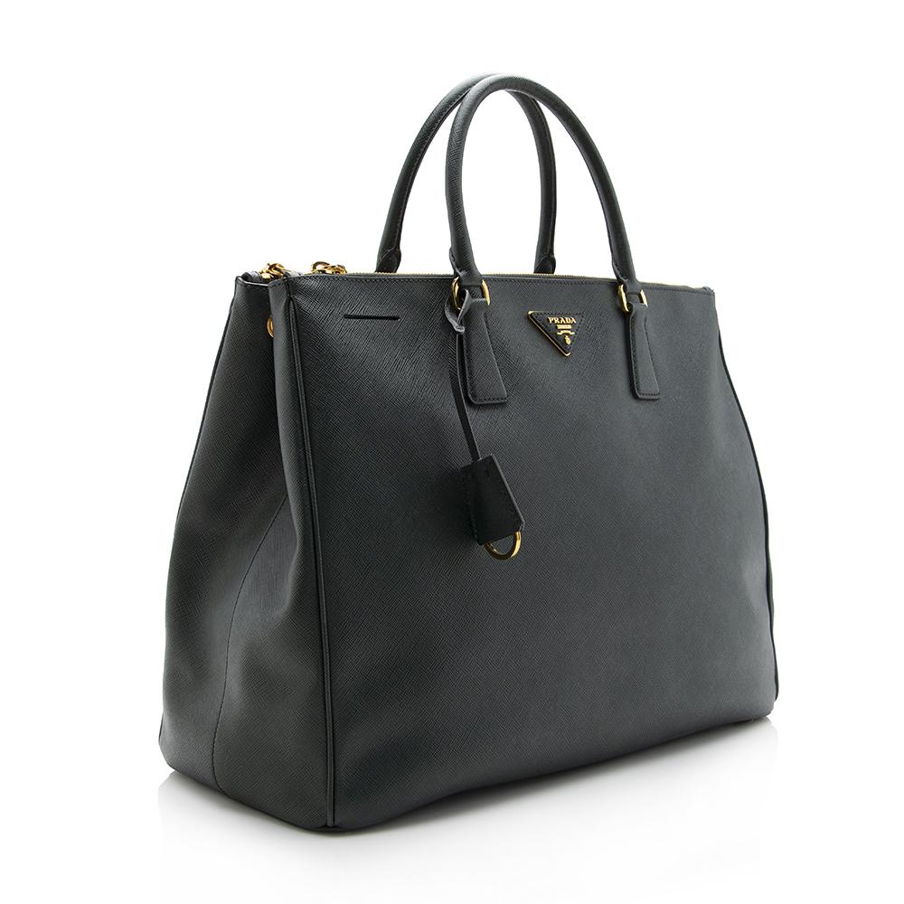 Prada Saffiano Lux Double-Zip Large Tote ( )