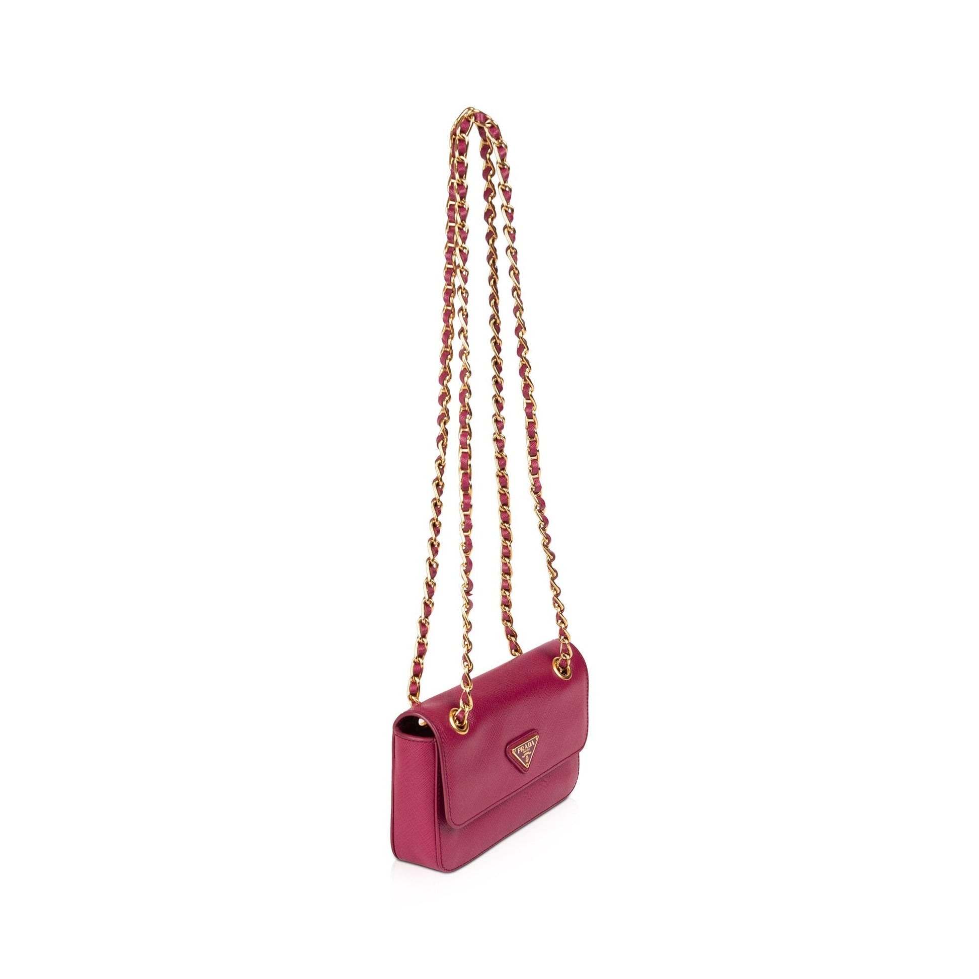 Prada Saffiano Lux Mini Flap Bag