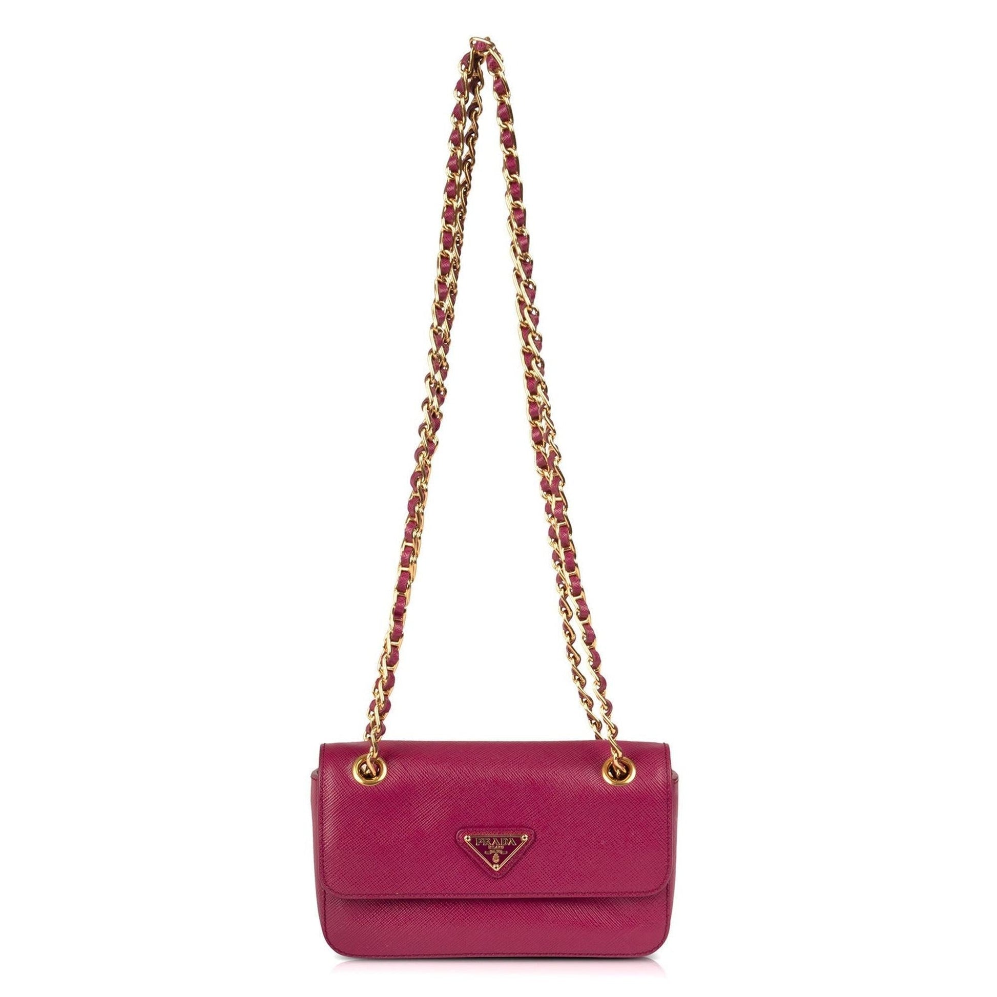 Prada Saffiano Lux Mini Flap Bag