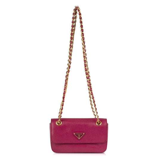 Prada Saffiano Lux Mini Flap Bag