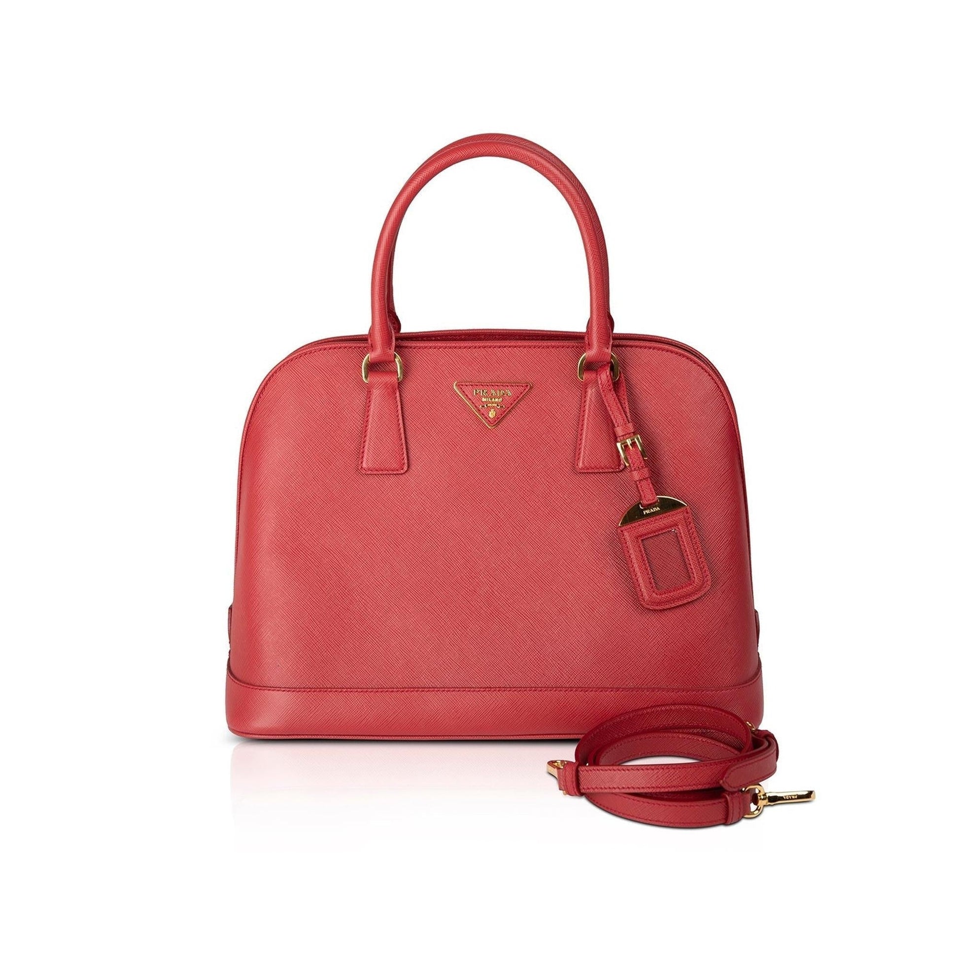 Prada Saffiano Lux Open Promenade Dome Tote