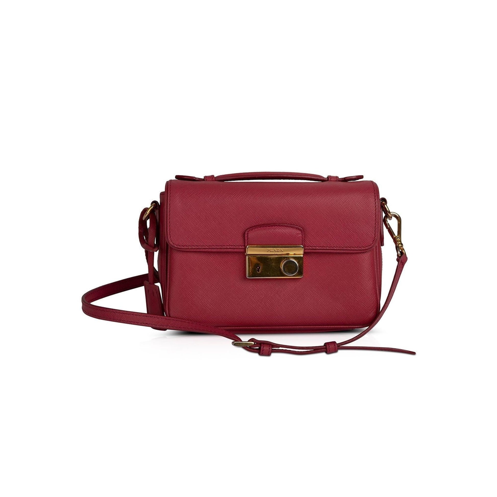 Prada Saffiano Lux Sound Crossbody Bag