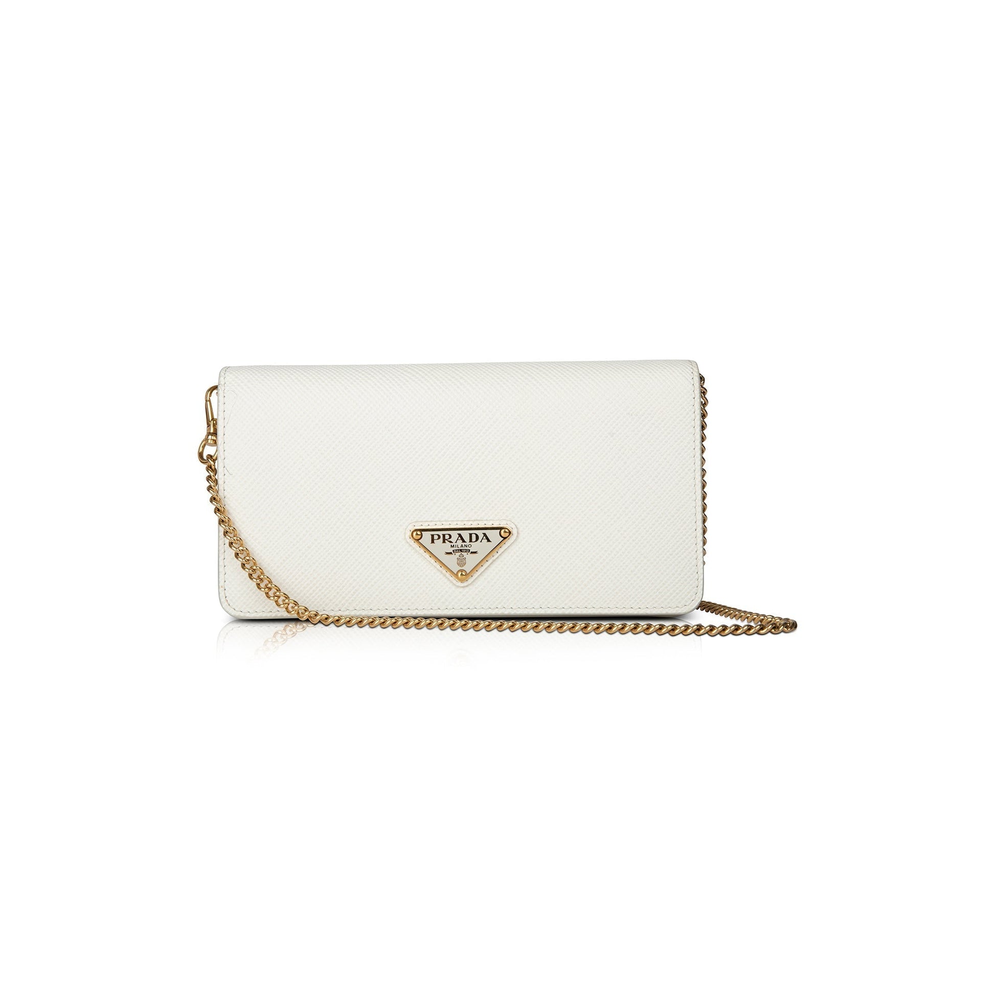 Prada Saffiano Lux Wallet on Chain