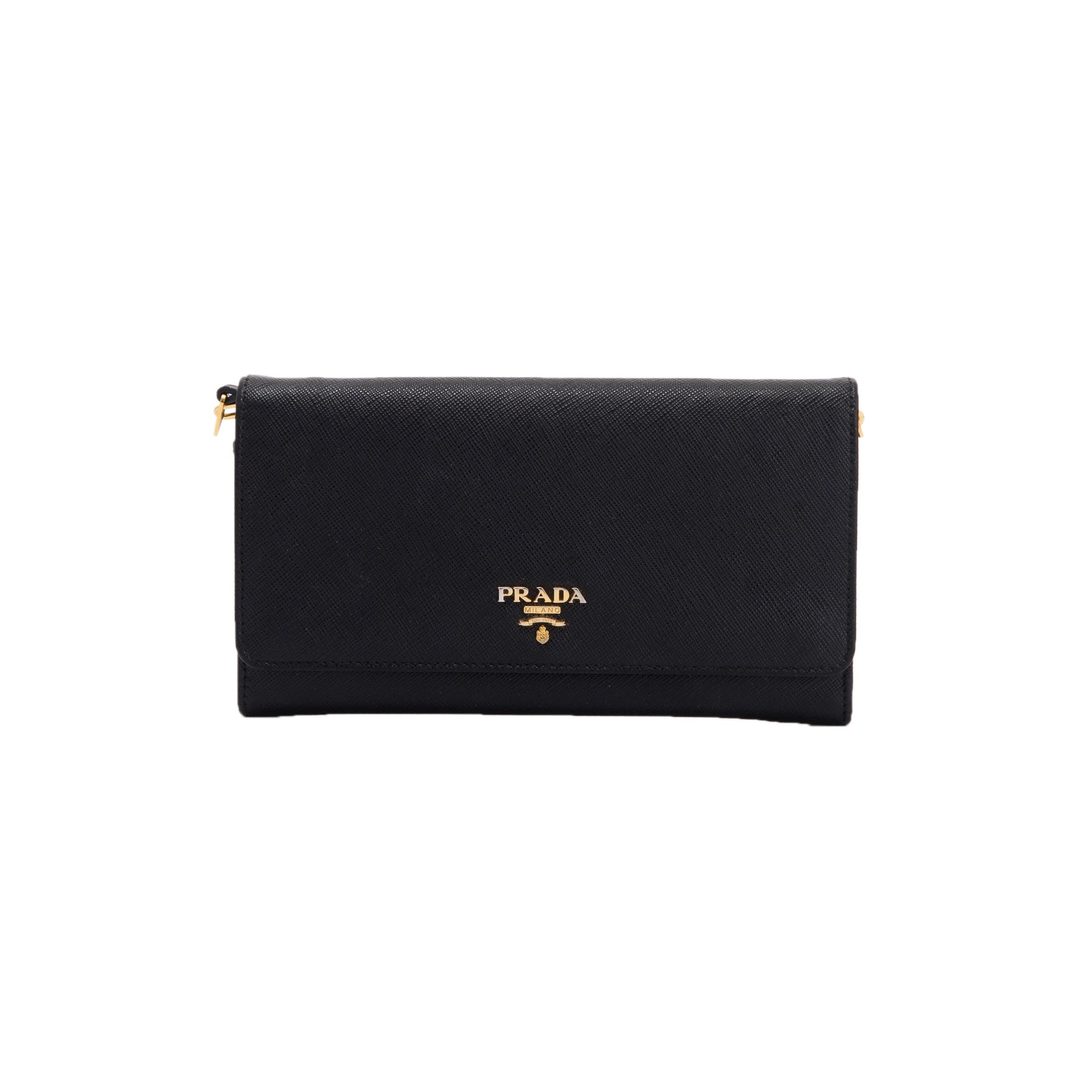 Prada Saffiano Lux Wallet on Chain