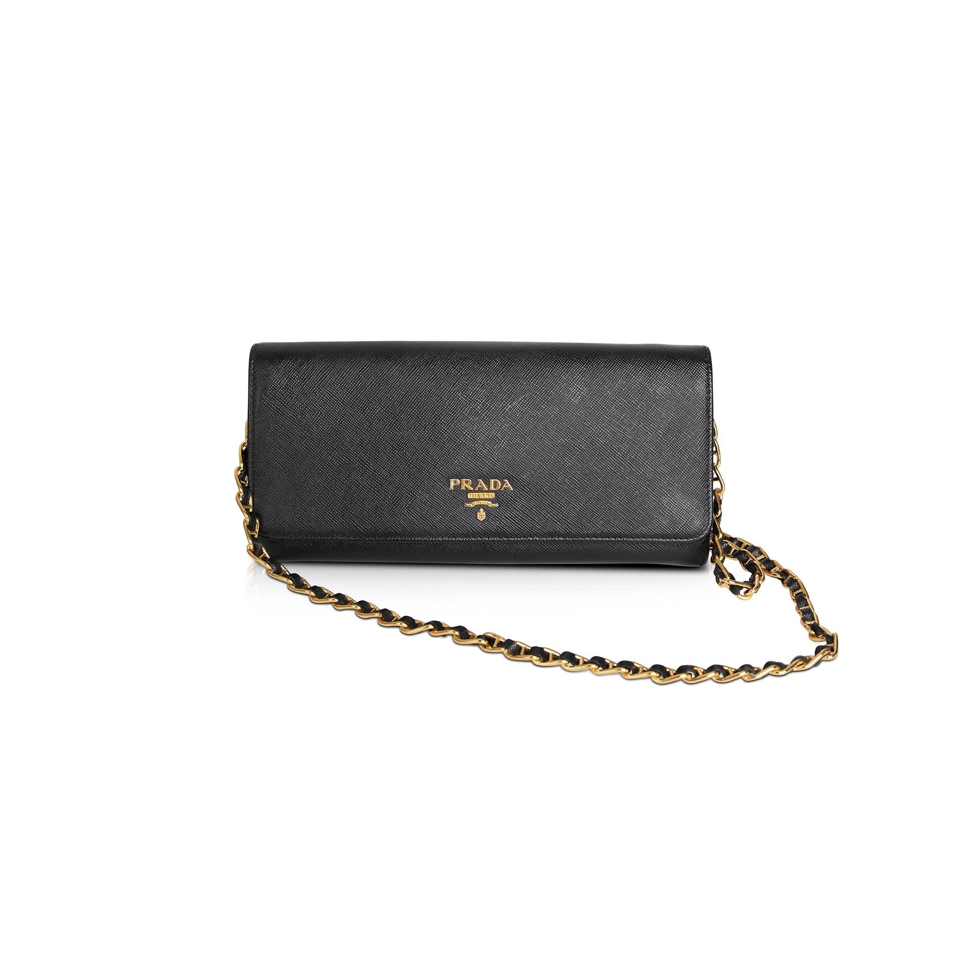 Prada Saffiano Metal Wallet on Chain
